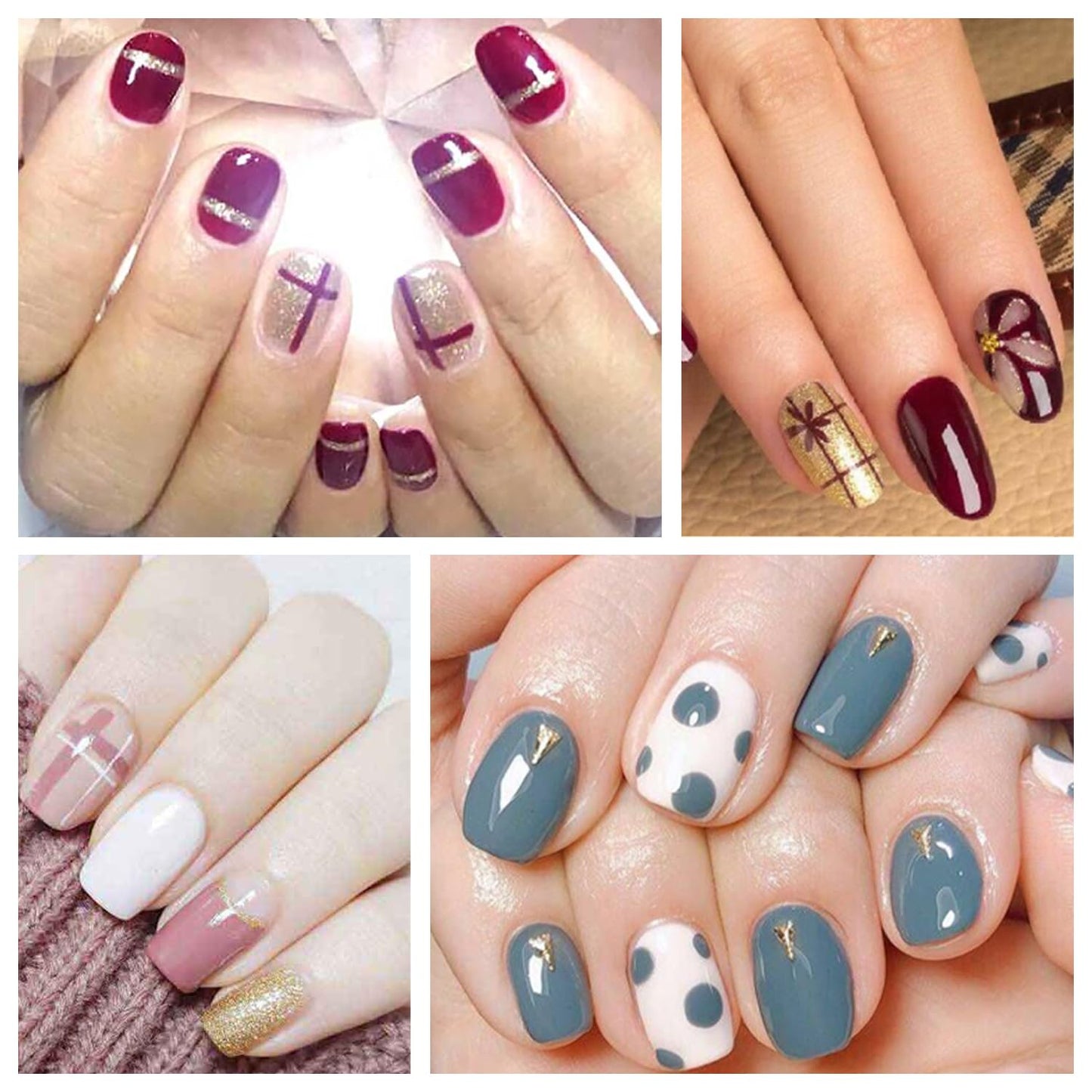 420 Pieces 30 Sheets Nail Polish Strips with Nail File Nail Stickers Full Nail Wraps Self Adhesive Nail Art Stickers Nail Strips for Women Girl Nail Art Accessories