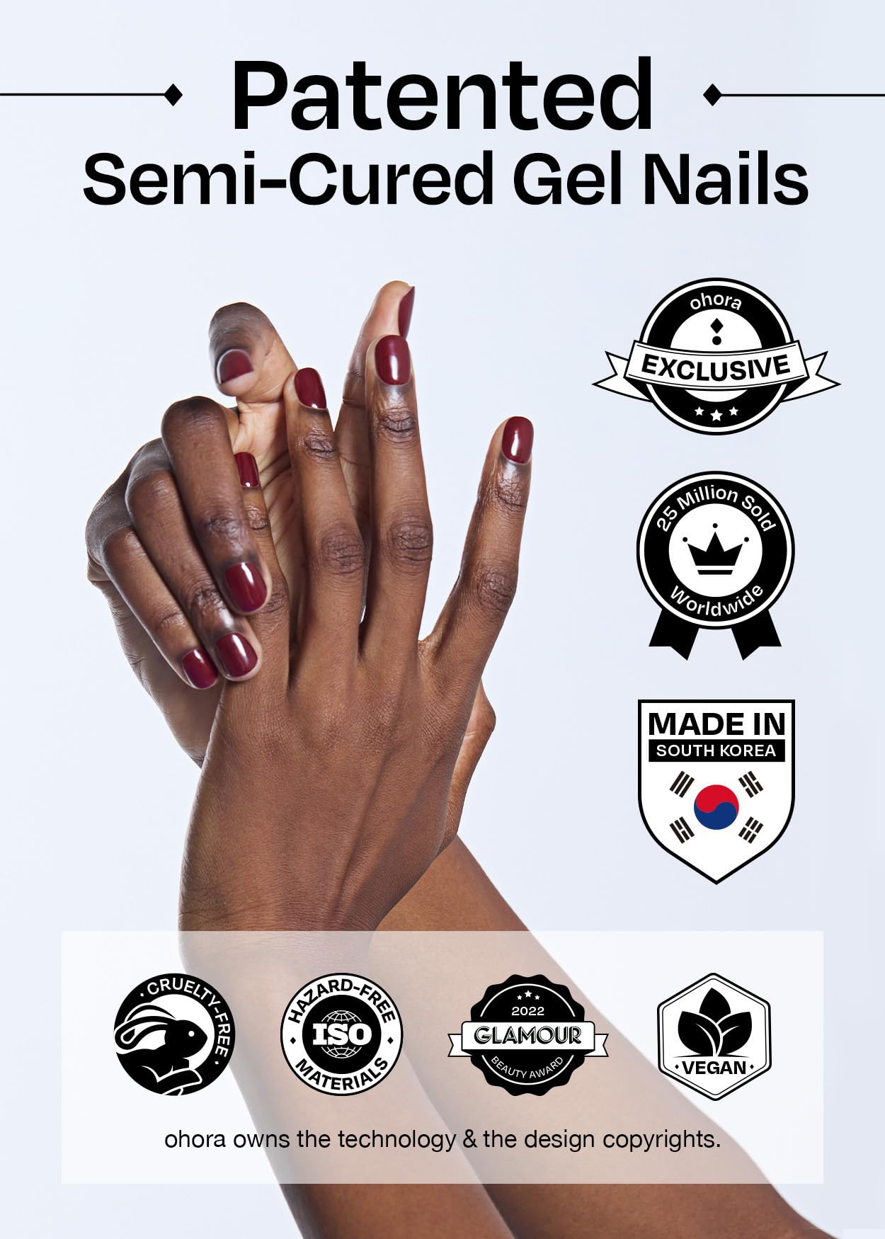 ohora Semi Cured Gel Nail Set of 2 (N Washing Jean & N Cream Indigo) - Professional Salon-Quality Nail Care