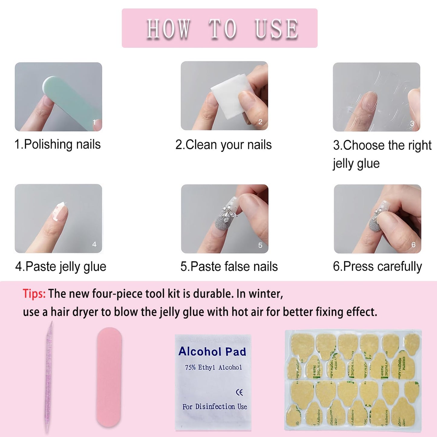 White Chrome Press on Nails Short Almond Fake Nails Aurora False Nails with Design Solid Mirror Pearl White Full Cover Glossy Acrylic for Women Girls Manicure Decoration 24Pcs