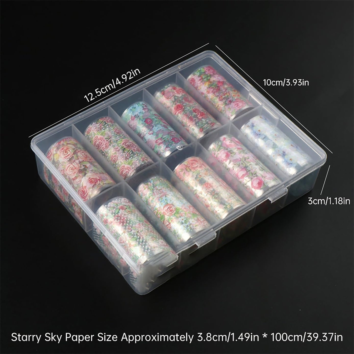 10 Rolls Flower Nail Foil Transfer Stickers Spring Flowers Nail Art Foil Decals Cute Floral Nail Art Supplies Decoration Summer Nail Transfer Foil Stickers for Women DIY Manicure Accessories
