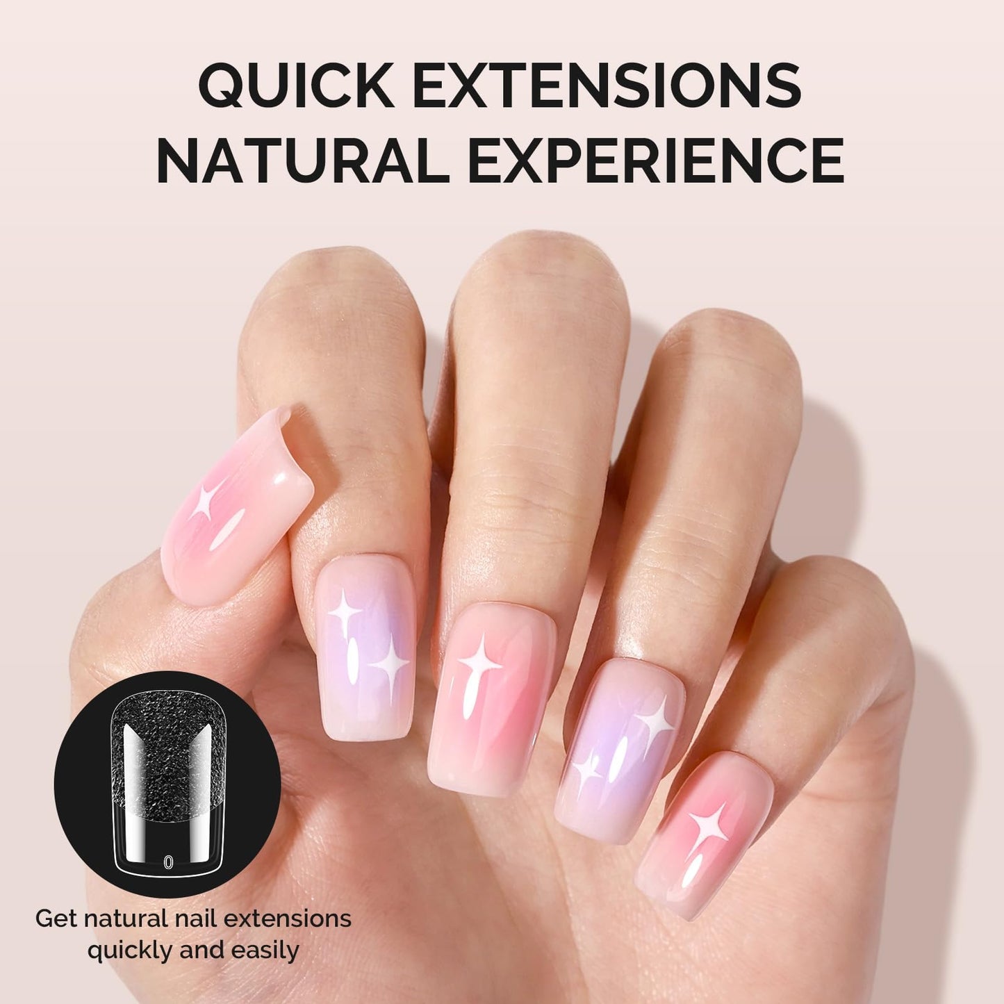 MelodySusie Short Square X Nail Tips - 600Pcs 15 Sizes Clear Acrylic, Half Matte Full Cover Press on Nails for DIY Extension & Salon Use, Pre-Shaped for Long-Lasting Manicure