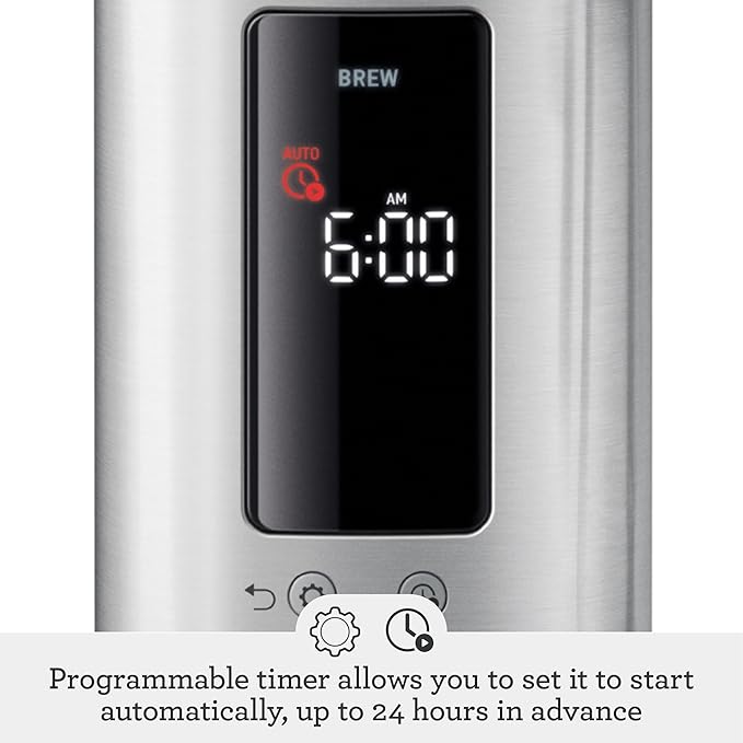 Breville Luxe Drip Coffee Machine BDC415OLT, Olive Tapenade, Glass Carafe