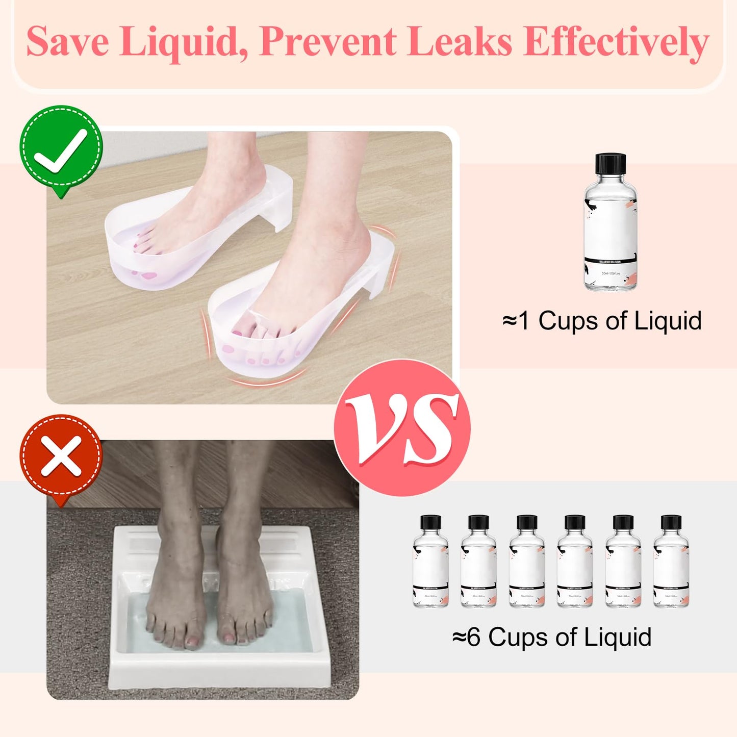 LIONVISON Acetone Nail Soaking Bowl: Toe Soak Off Bowl Manicure Soak Bowl Set