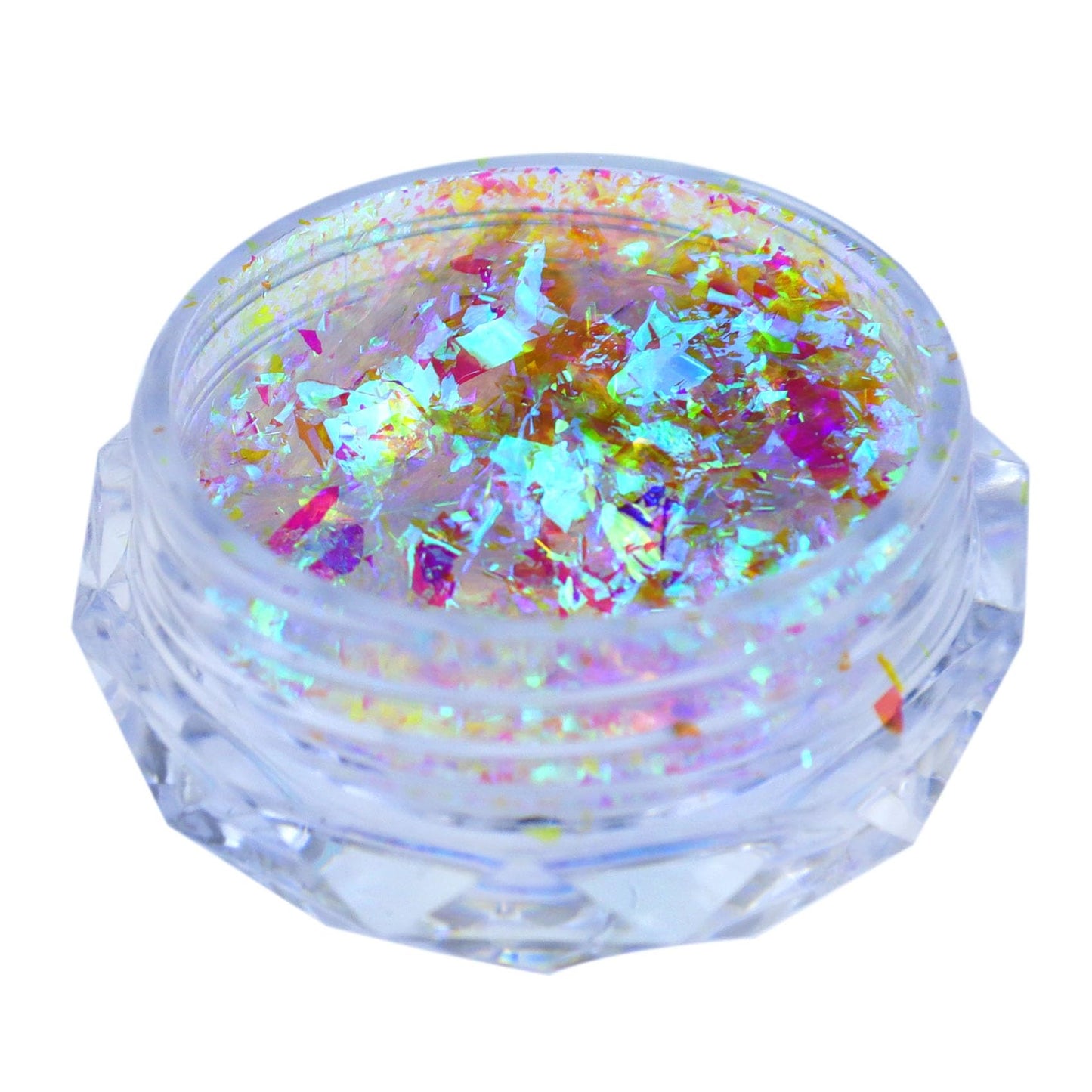 Nail Glitter for Nail Art Chameleon Flakes Nail Foil Holographic Nail Powder Shifting Glitter Opal Iridescent Nail Polish Acrylic Powder Set 6 Boxes Nail Art Design Kit for DIY Women Girls Ultra Thin