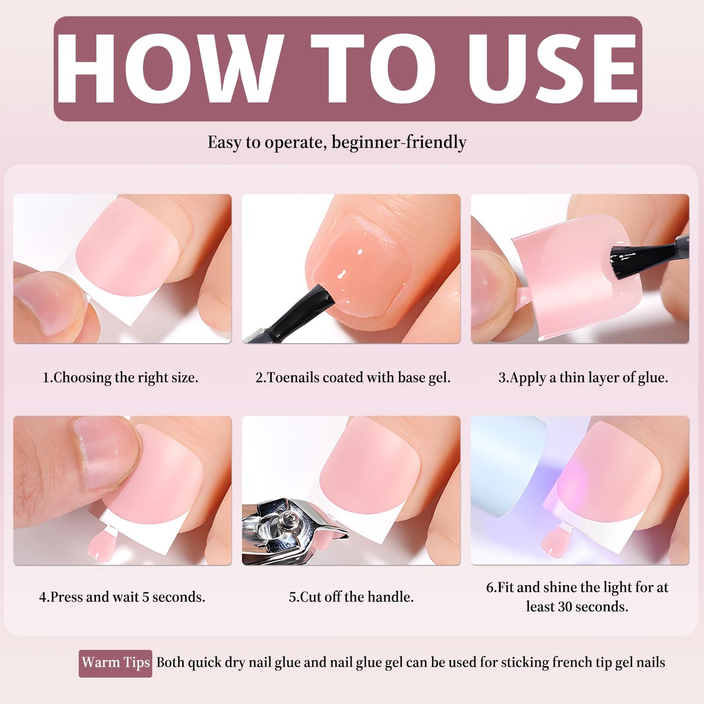 Bellelfin French Press On Toenails For Women with Nail Adhesive Tabs, 150 Pcs White French Tip Toe Nail Press Ons, Short Square Toenail Press On, 15 Sizes Full Cover Acrylic Fake Toe Nails