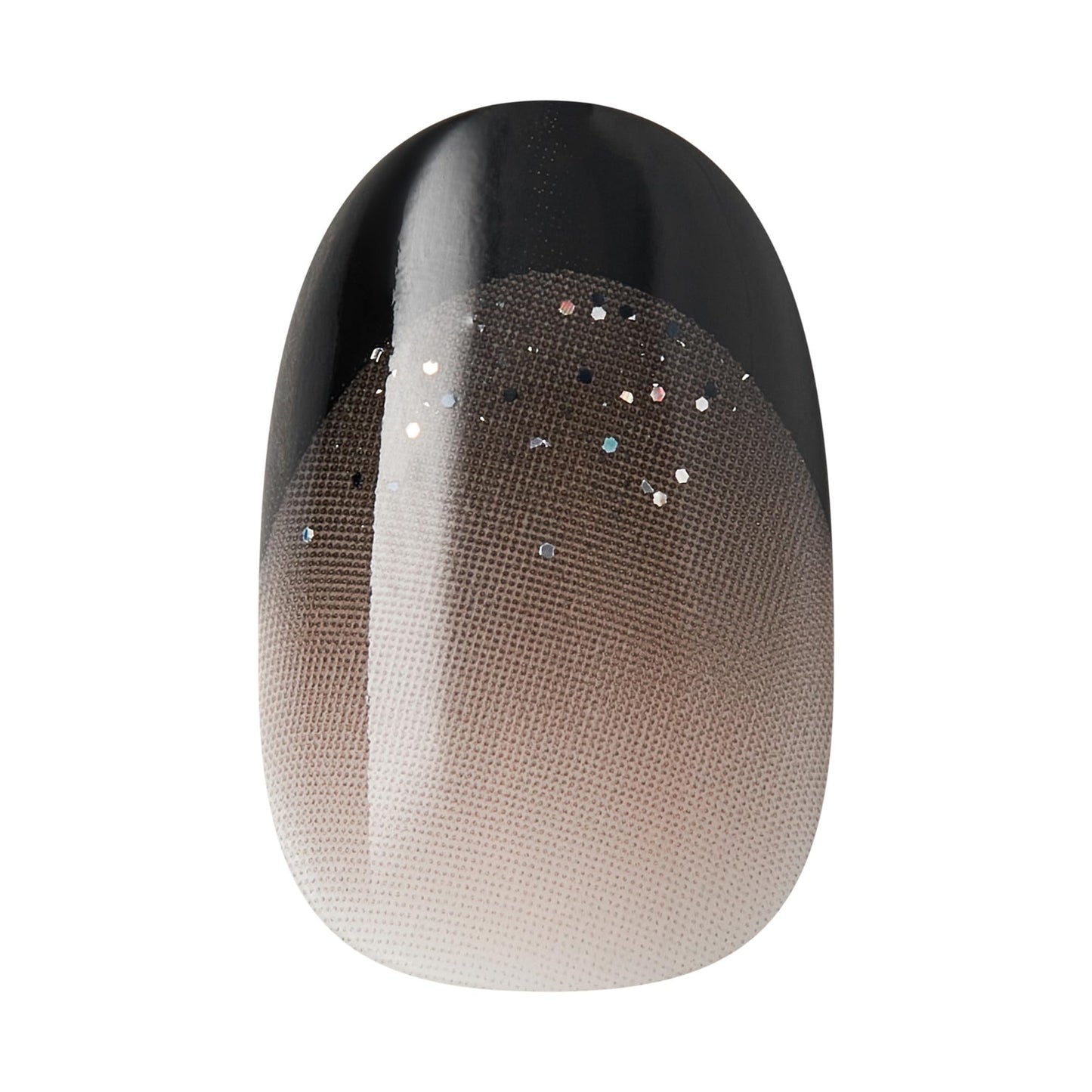 KISS X WICKED: FOR GOOD Press On Nails, ‘Own Your Power’, Black, Short Oval, Waterproof, Chip Proof, Smudge Proof, 28 Fake Nails, Pink Gel Nail Glue (2g), Mini Nail File, & Manicure Stick