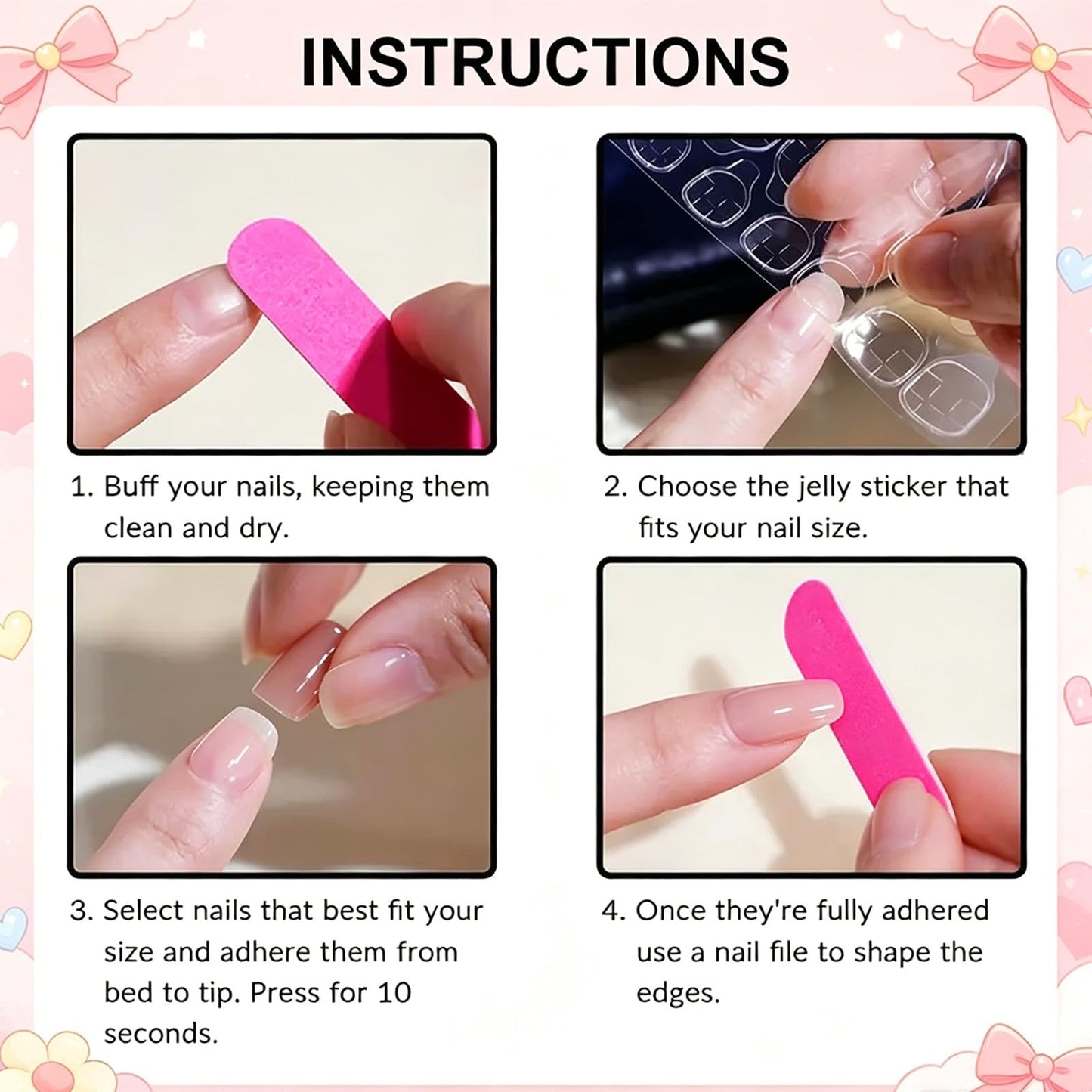 24Pcs French Tip Press On Nails Medium Square Fake Nails Glossy Nude Pink Milky White French Tip False Nails Reusable Acrylic Stick On Nails for Women Daily Home Office Party Wedding