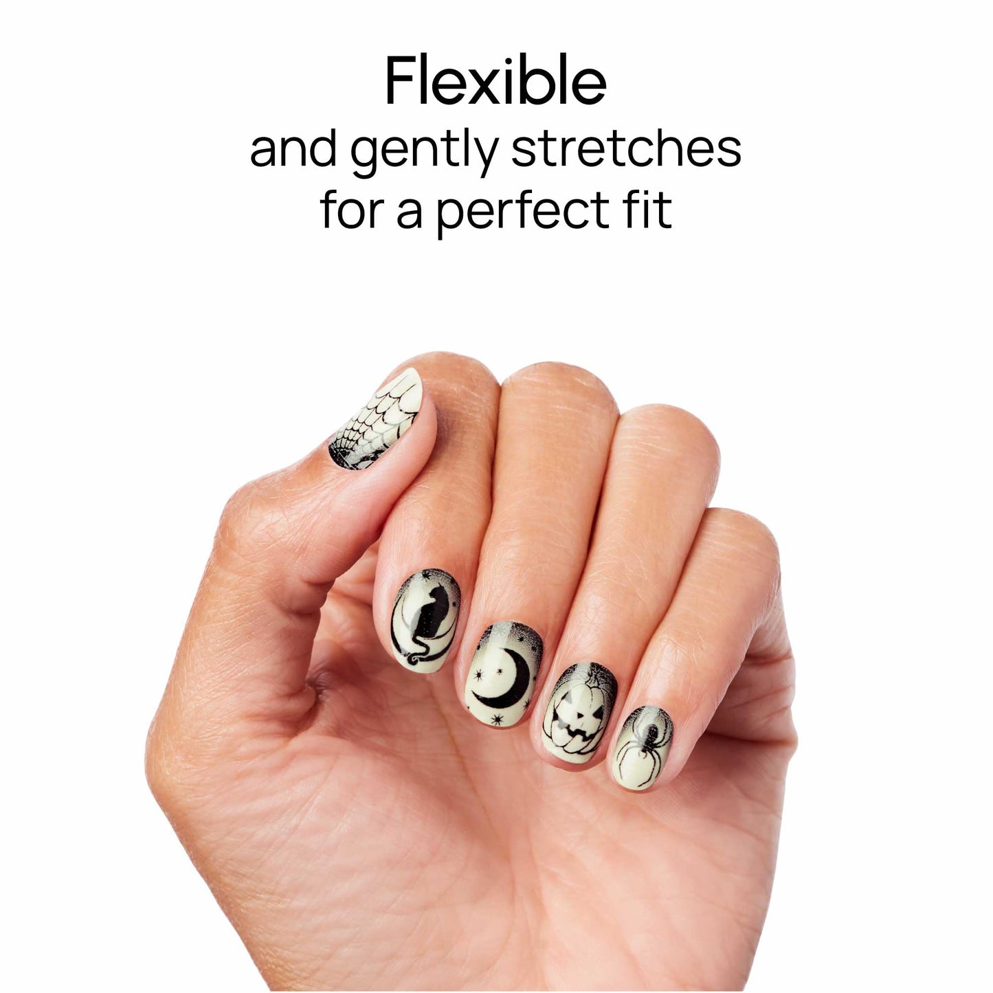 Color Street - Midnight Fright Nail Polish Strips - Real Nail Polish Stickers for Costume, Cosplay, Party & Festival Looks - 16 Double-Ended Strips