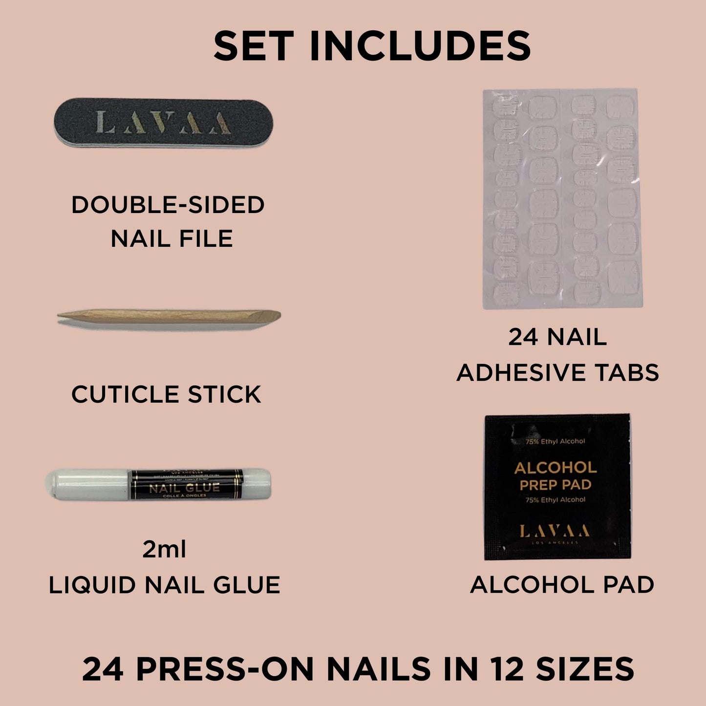 FRENCH KISS Press-On Nails by Lavaa Beauty | Long Stiletto | French Ombré Tip Stiletto Nails