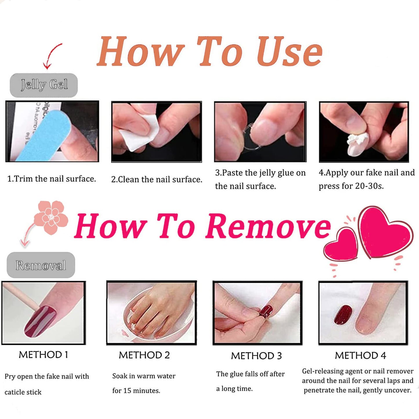 Christmas Hat Press on Nails Short Square Fake Nails Santa Hat Design Red French Glitter False Nails Winter Xmas Full Cover Acrylic Nails Glue on Nail for Women Girls 24Pcs
