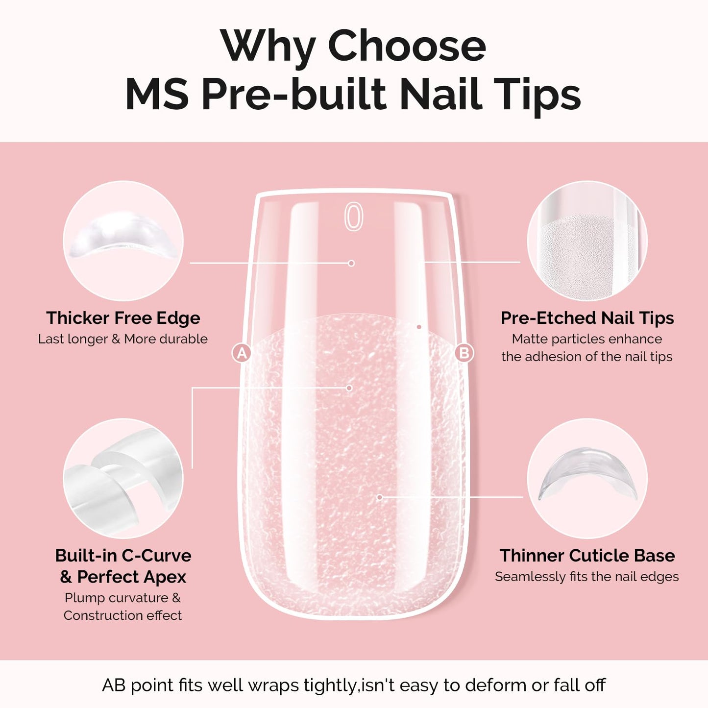 MelodySusie Square Gel Nail Tips Kit-300Pcs 15 Sizes Pre-Building Apex Fake Nail Tips 20gSolid Nail Glue Gel,Half Matte Full Cover Clear Acrylic Nail,Thick Strong Long Lasting for Home DIY&Salon
