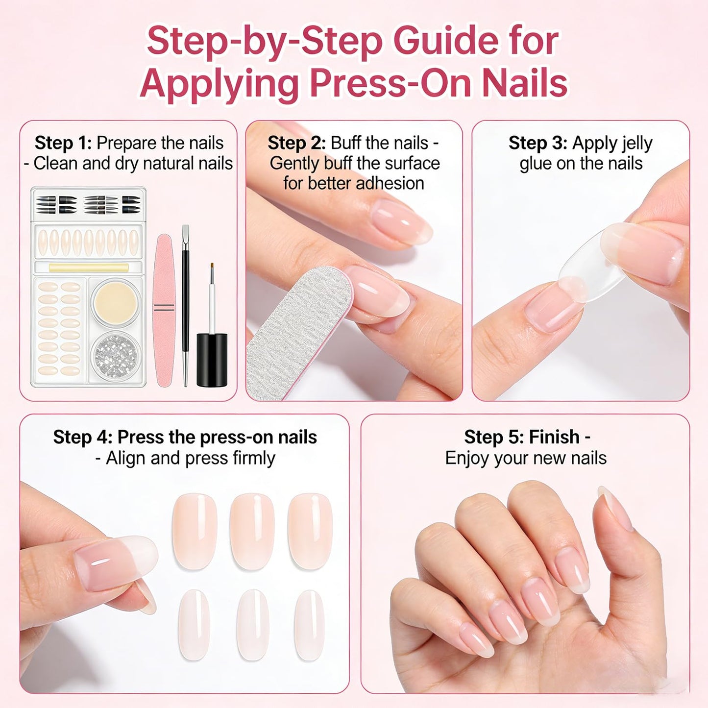 Black French Press On Nails Short Square Fake Nails With Leopard Print Design Acrylic Nails Pink Glossy Nail Press Ons Reusable False Glue On Nails For Women
