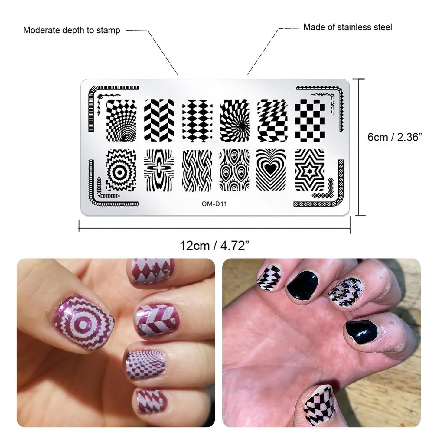SILPECWEE 10Pcs Nail Art Stamping Plates Set Animals Design Nail Image Stamp Plates Manicure Templates Nail Art Stamps Tools for Women DIY Nails Supplies