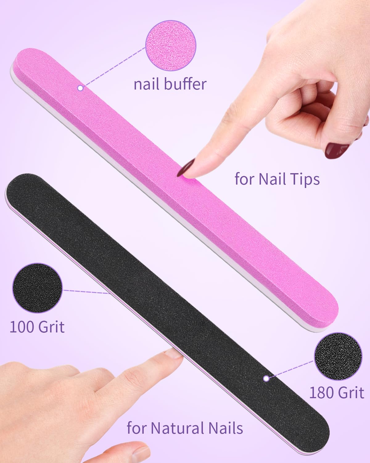MORGLES 500 Pcs Clear Acrylic Nail Tips Square Full Cover with Nail Clipper Files and Glues Cuticle Fork for Home DIY with Box