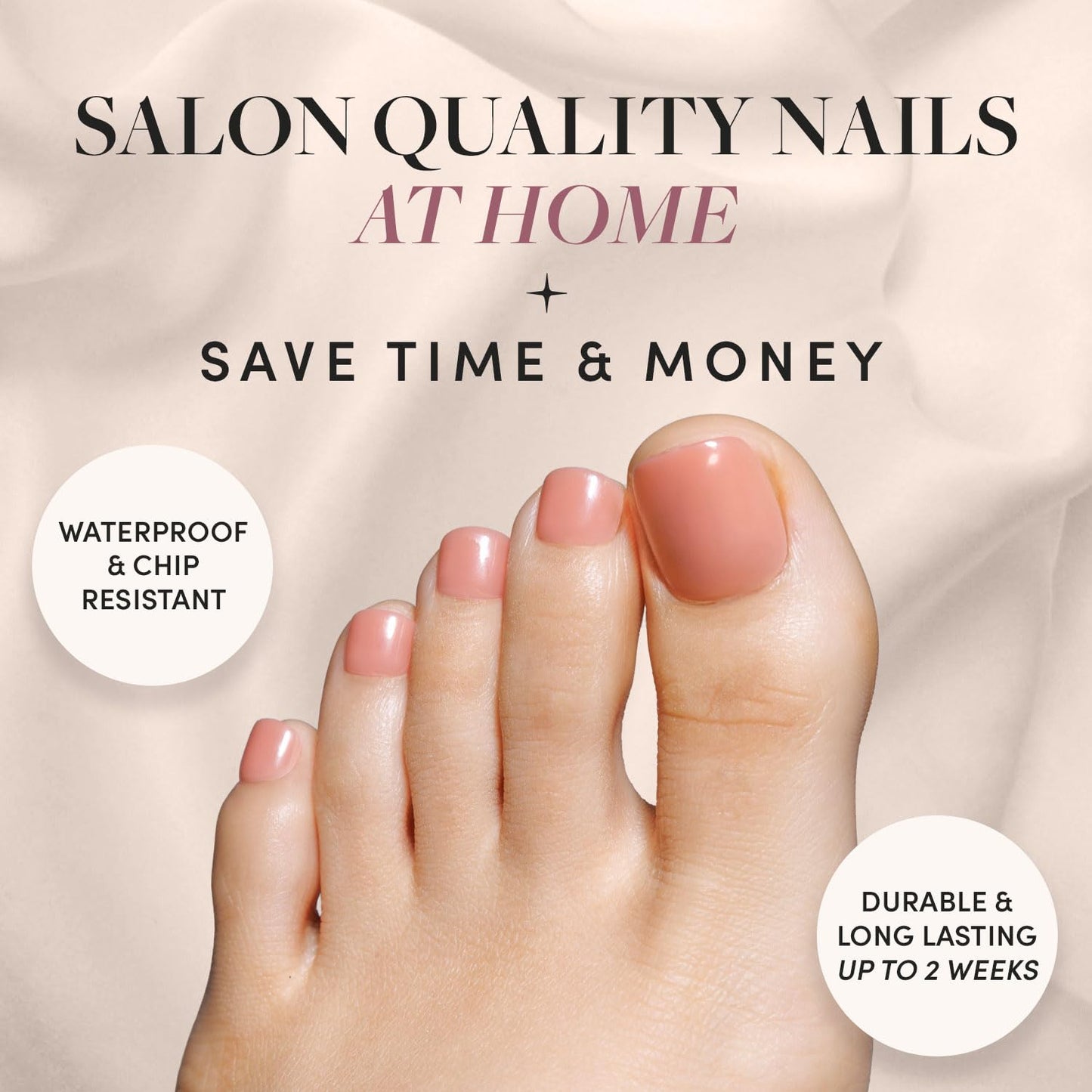 Glamnetic Press-On Nails Bundle - Azure Blue, Hailey & Fairy Dust | Bright Blue Round Fake Nails | Glazed Almond False Nails | Short Oval Beige-Pink Nails with a Metallic Finish