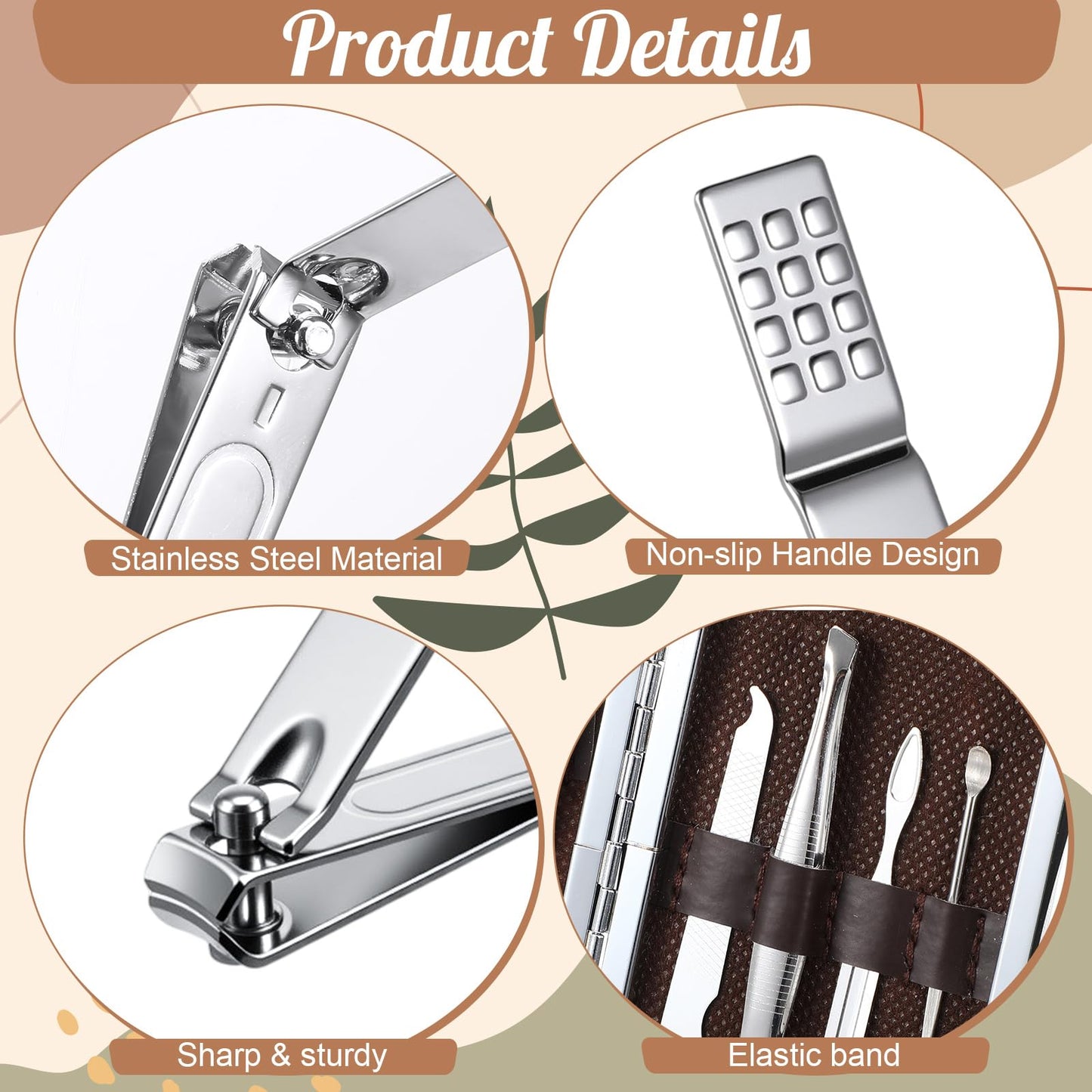 Capoda 12 Set Positive Affirmations Gifts Bulk Manicure Set Mothers Day Gift Nail Clippers Kit 7 in 1 Boho Inspirational Manicure Kit for Women Coworkers Employee Teacher Staff Nurse Gifts Supplies