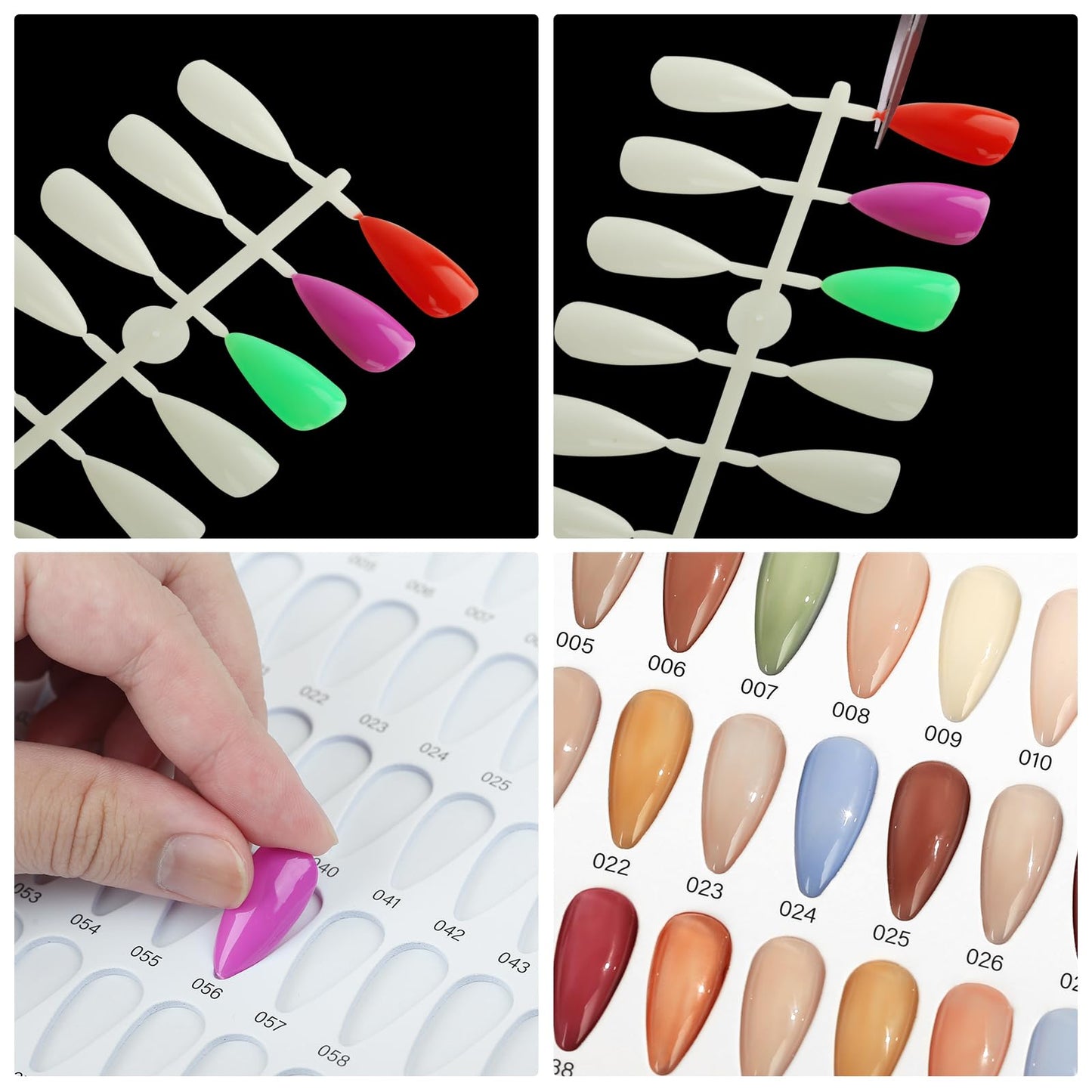 C12rtive 216 Nail Colors Book,Professional Nail Polish Chart Book with 240 Practice Tips & 1-300 Number Labels, Pre-Numbered Slots,Perfect for Salons and Home Use(Marble)