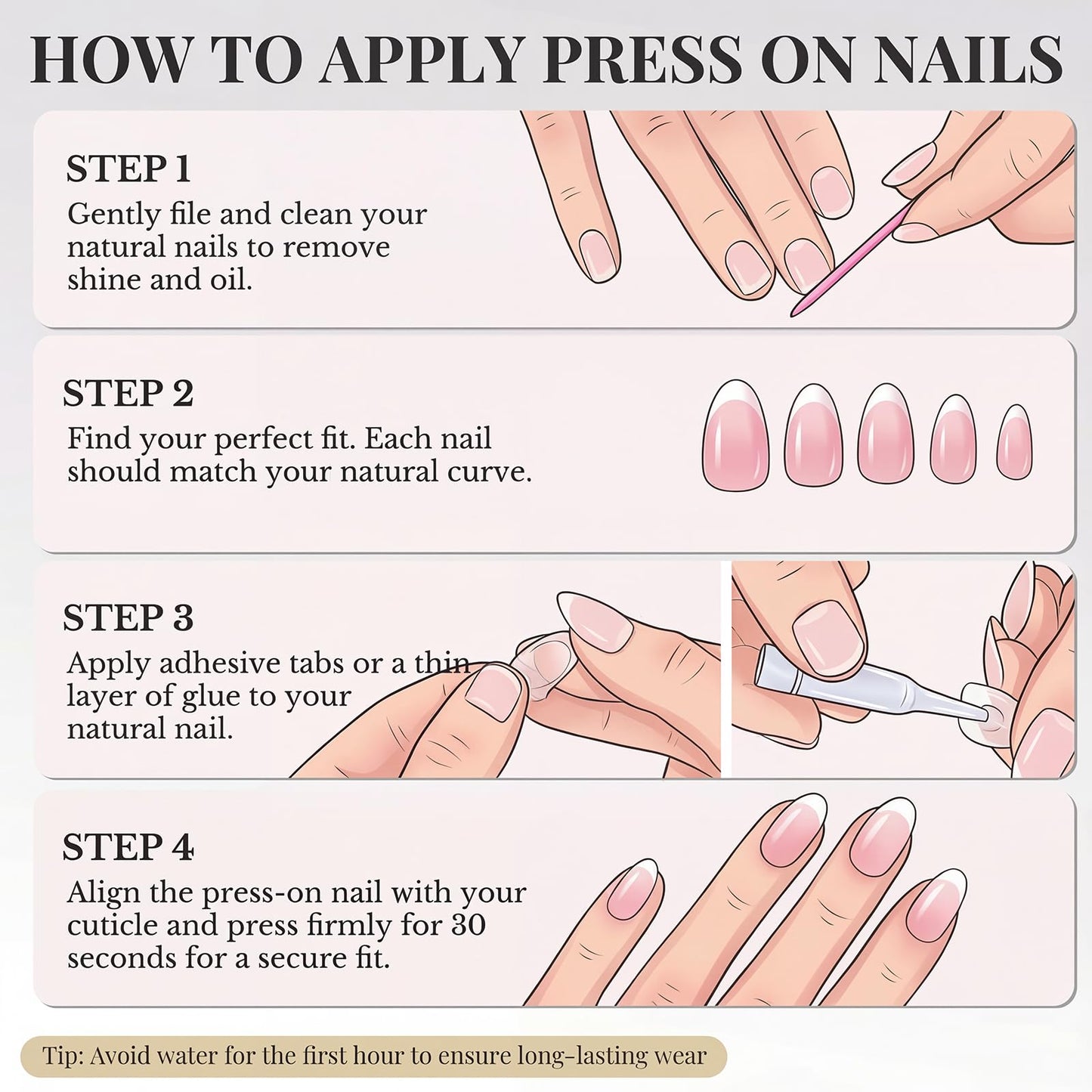 French Polka Dot Press On Nails - Handmade 3D Bow With Rhinestones Black French Tip Nails, Medium Ballerina, For Women And Teens, Ideal For Parties, Birthdays, And Casual Wear, 12 Sizes 24 Nail Kit