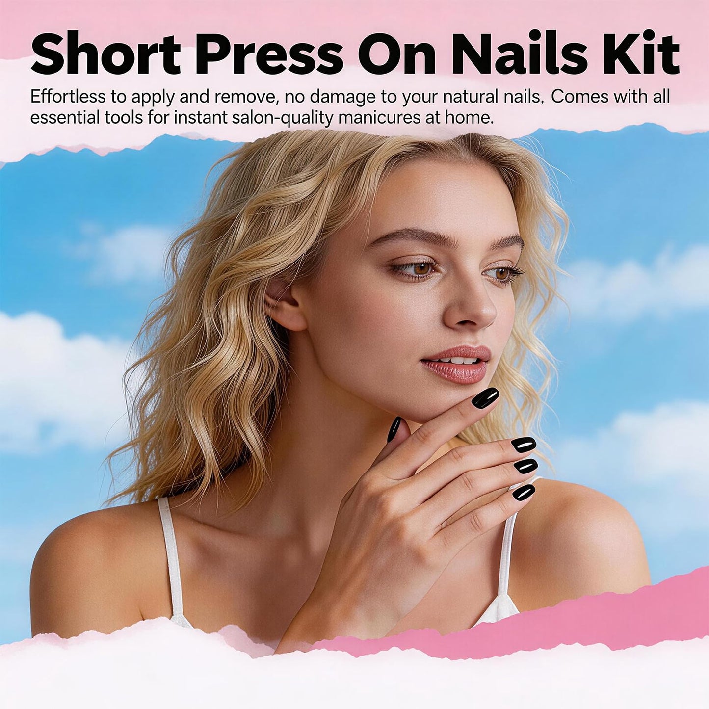 Press On Nails Short, 24 Colors 576PCS Cat Eye Press On Nails, Cat Eye Nails Short Round, Glossy Glitter Finish, Easy Apply Natural Fit, Lightweight for Nail Art Women