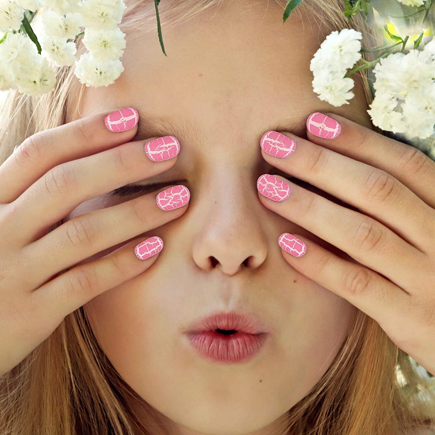 7 Day Manicure Collection - 84PC Press On Nail Set, Day-Of-The-Week Adhesive False Nails for Girls (PEACE-SMILEY Collection) – Colorful Novelty Designs Stick On Nails For Kids