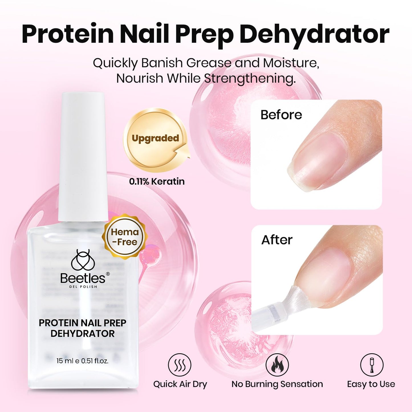 Beetles Tipex Lite Nail Tips Kit with Dehydrator & Primer, Medium Stiletto Full Cover Clear Nails 256PCS 16 Sizes, Mini UV Lamp, 20g Solid Nail Glue, Base & Top Coat, All-in-One Nail Starter Kit