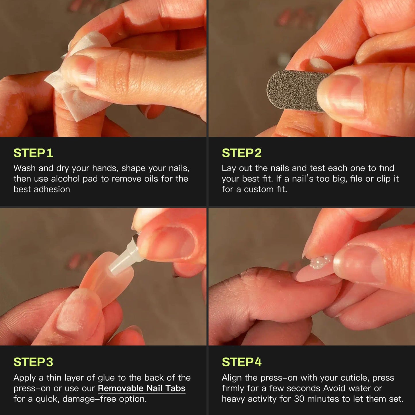 Never Have I Ever ZEBRATINI Short Almond Press On Nails 24 Piece Soft Gel False Nails for Everyday Wear Reusable Comfortable Fit for Women As Seen on Shark Tank