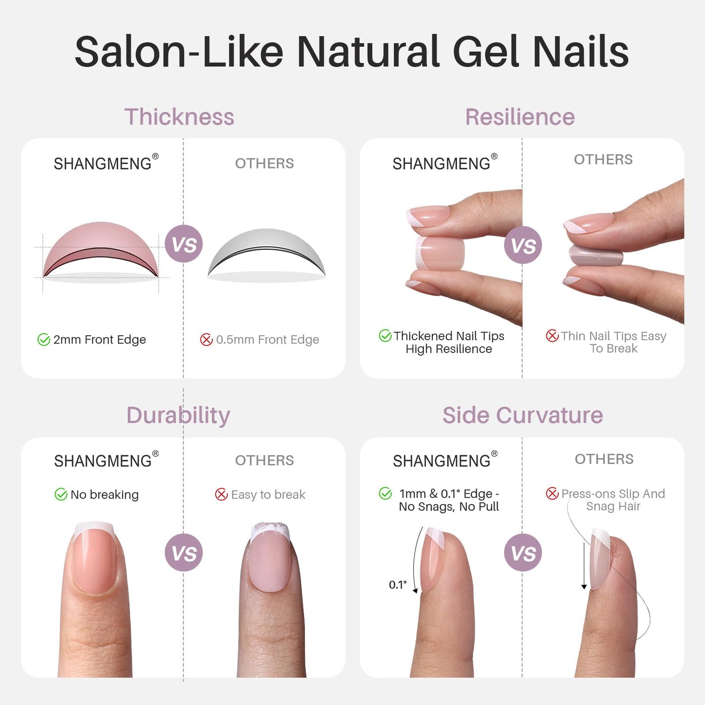 Red Glitter Press on Nails and French Tip Nails with Silver Line - SHANGMENG Soft Gel Short Square Nails for Women Gift, Glossy Glue on Nails in 16 Sizes - 32 Reusable Fake Nails Kit, Muse & Flame
