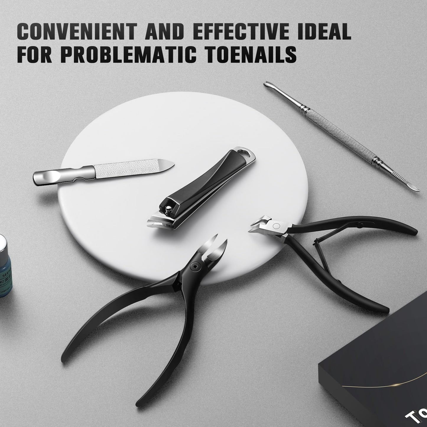 FERYES Ultimate Toenail Clippers for Seniors Thick Toenails, Premium Stainless Steel Nail Clippers for Nails 5Pcs– Ideal for Men, Women