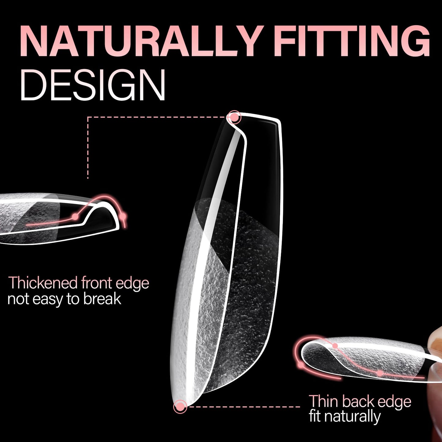 AILLSA Short Coffin Nail Tips for DIY Beginners - 15 Sizes 240pcs Half Matte False Nail Tips Pre-shaped Short Nails Tips, Acrylic Fake Press on Nails Extension