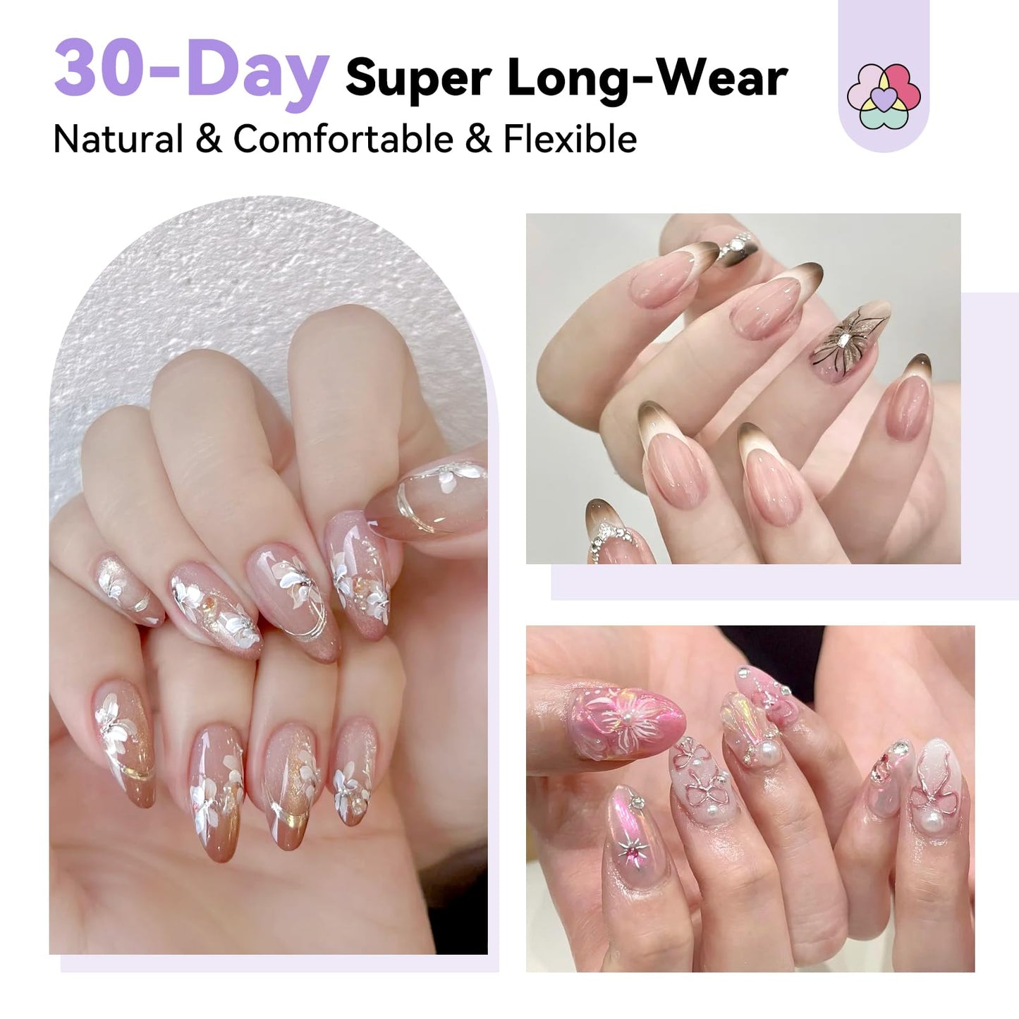 SAVILAND Pro Gel Nail Kit with Drill: Short Almond Tips 12 Sizes Gel Nail X Kit 500 PCS Strong Nail Glue U V Nail Lamp for Nail Extension Salon DIY Home Gift for Women
