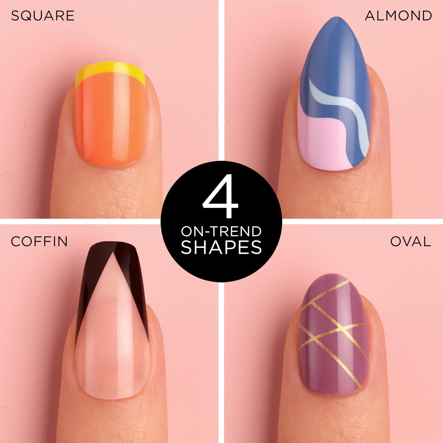 Sally Hansen Salon Effects Perfect Manicure Press-On Nails | Easy to Apply, Non-Damaging | 24 Nails, Adhesive Tabs, File & Alcohol Pad Included | Holiday - Festival Fling (Pack of 2)