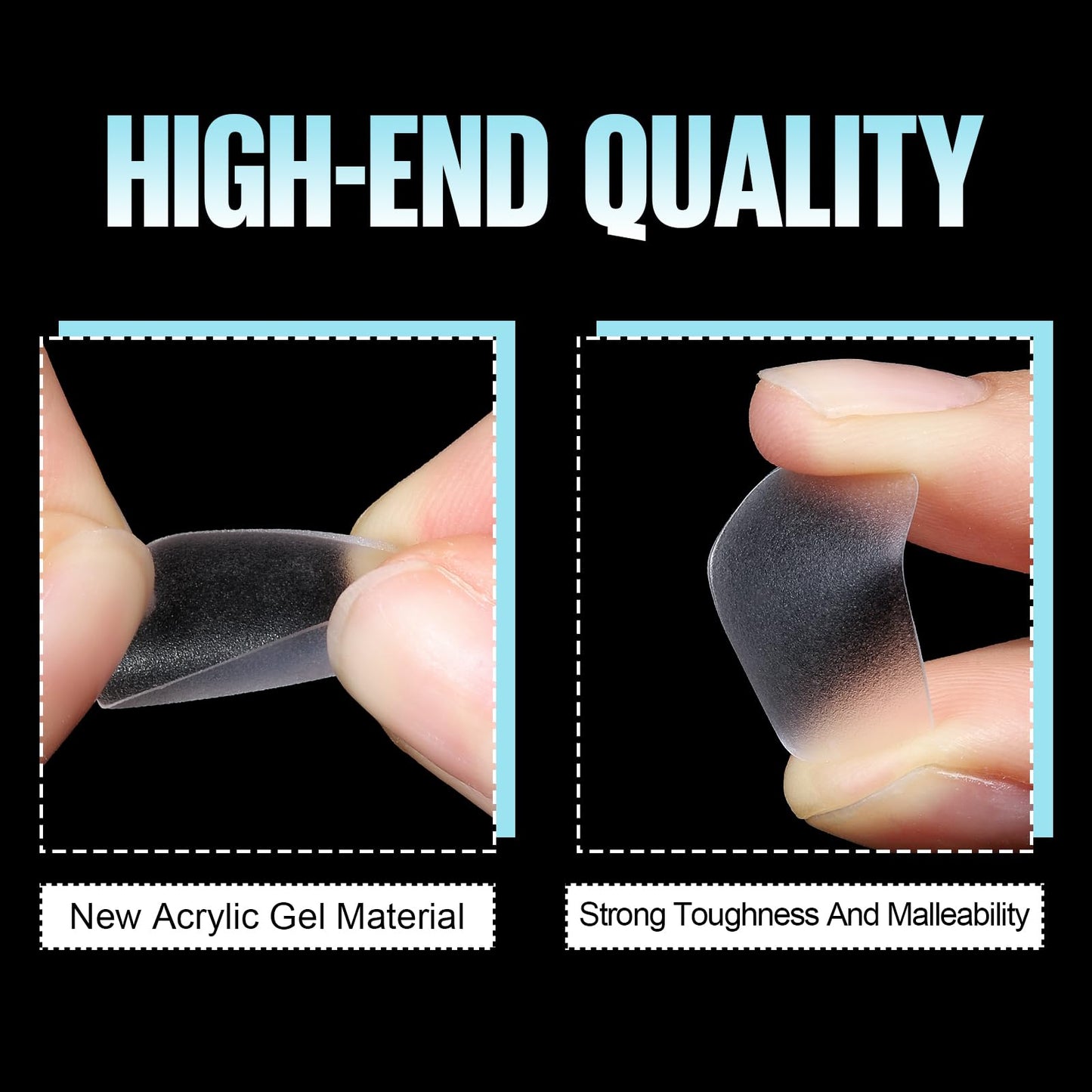 TOMICCA Short Oval Gel Tips, Oval Gel Nail Tips, No File Full Cover Press On Nails, Double Sided Matte Nail Tips, 360Pcs 15 Sizes Professional Nail Salon Manicure at Home for Girls and Women