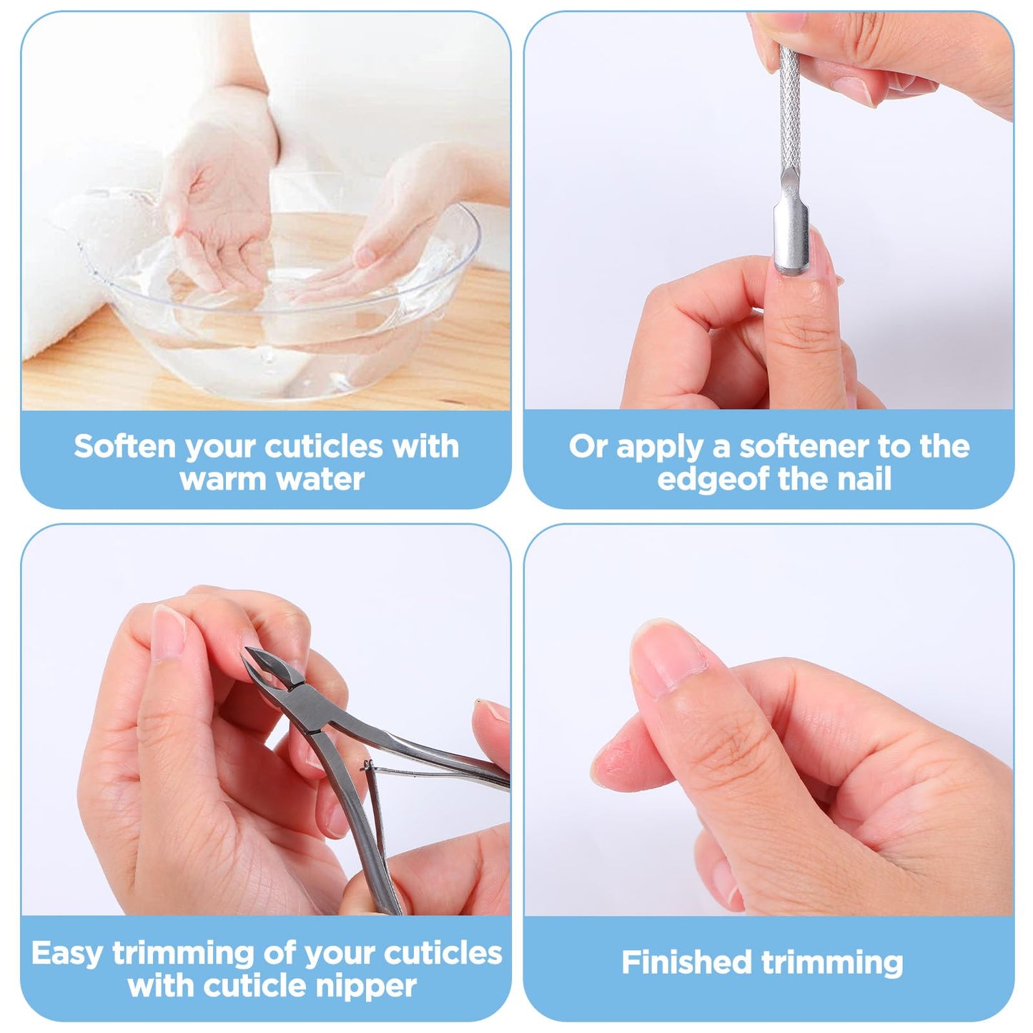 YBEATY 12 Packs Professional Cuticle Trimmer Nippers Stainless Steel Nail Cutter with Pointed Sharp Blades Double Spring Dead Skin Clipper Scissor Pedicure Manicure Tool for Fingernails Toenails Care