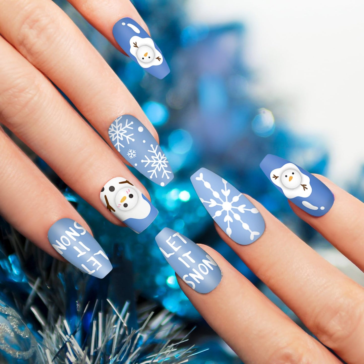 Whaline 6Pcs Winter Christmas Nail Plates Stamping Set Stamp Templates Xmas Tree Snowman Snowflake Santa Claus Nail Art Plates for DIY Print Manicure Salon Design