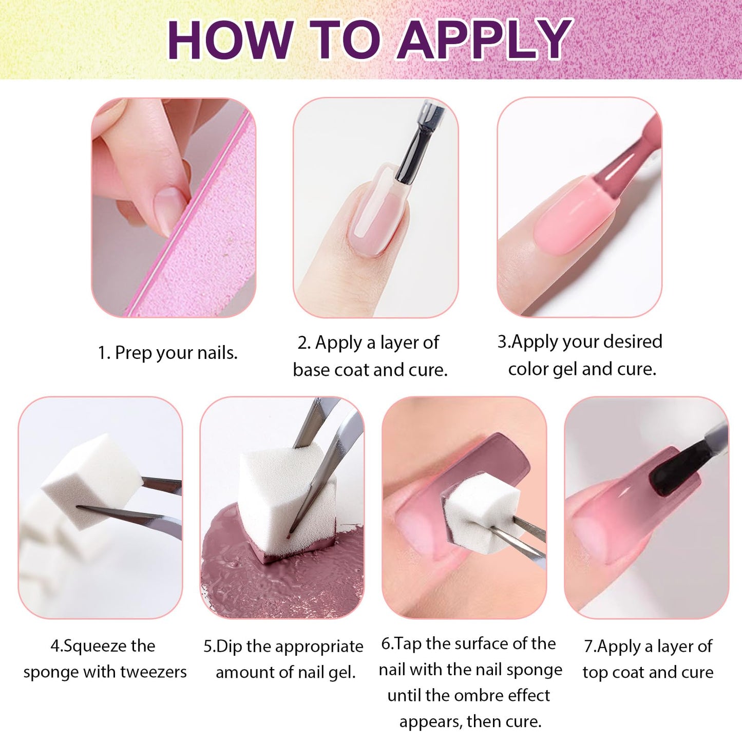 U-Shinein Gradient Painting Gel, 9 Colors Ombre Gel Nail Polish forPigment Pat Aura Nails French Manicure Soak Off UV Long-lasting Home Salon DIY Nail Art Victorian Oddity Color