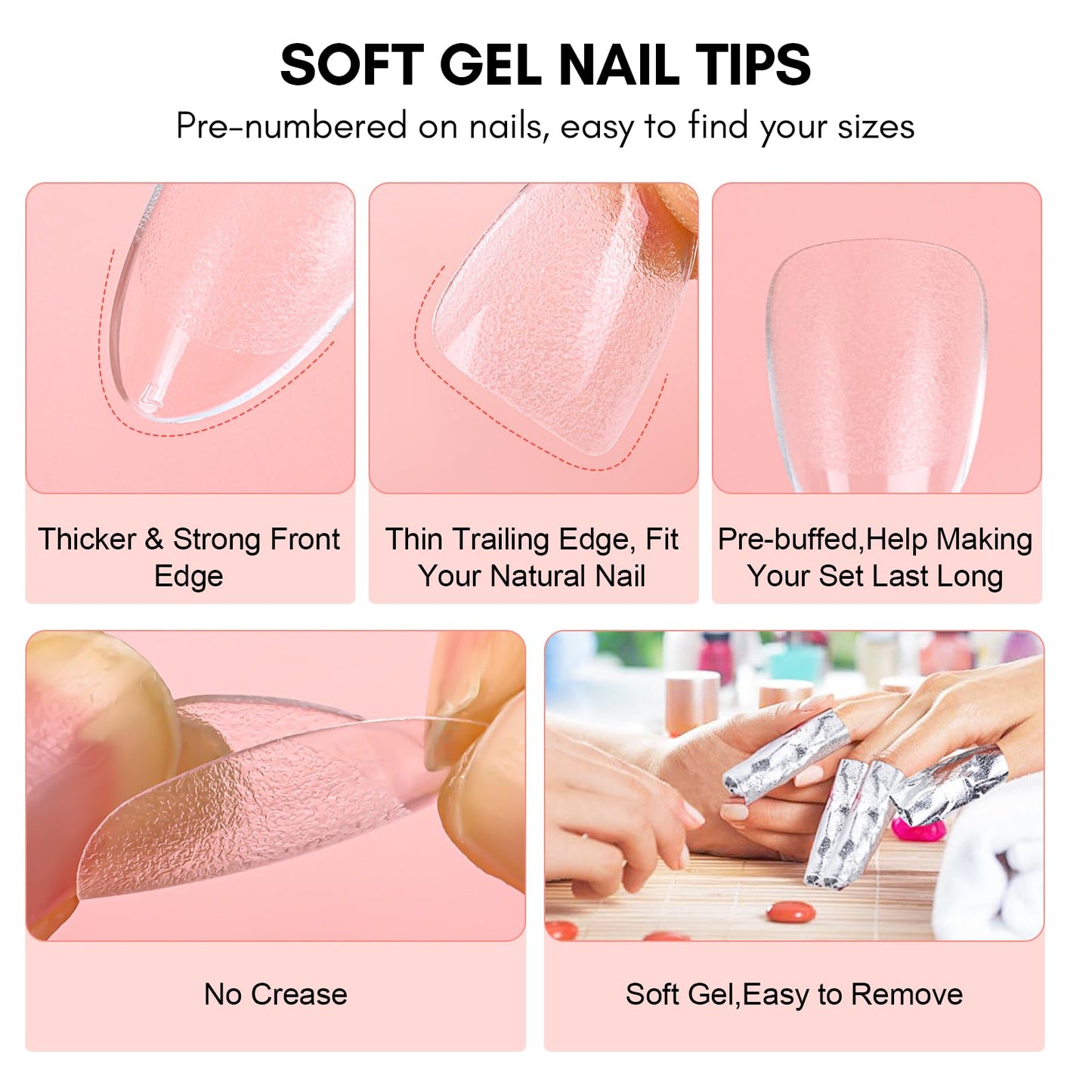 Makartt Nail Glue and Tips Kit: 15ML Solid Gel with Almond & Coffin Pre-Buffed Fake Nails, Portable UV Lamp, Base and Top Coat, Nipper, Cuticle Remover and File for DIY Art Manicure