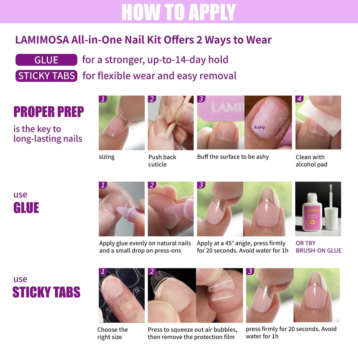 LAMIMOSA 32Pcs Cat Eye Press On Nails Short Almond – Soft Gel Fake Nails in 16 Sizes, Reusable Glue on Nails Kit, SWEETHEART