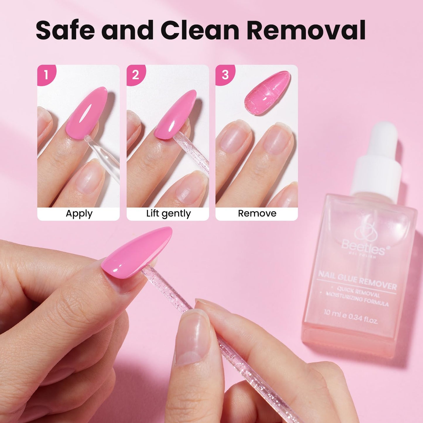 Beetles Gel Nail Kit Flat-X, Almond Medium, 320pcs 16 Sizes Nail tips, with 15g Solid Nail Glue Gel, 10ml Glue Remover, 7.5ml Base Gel, Mini Lamp, for Acrylic Press On Nail, Extension DIY Set at Home