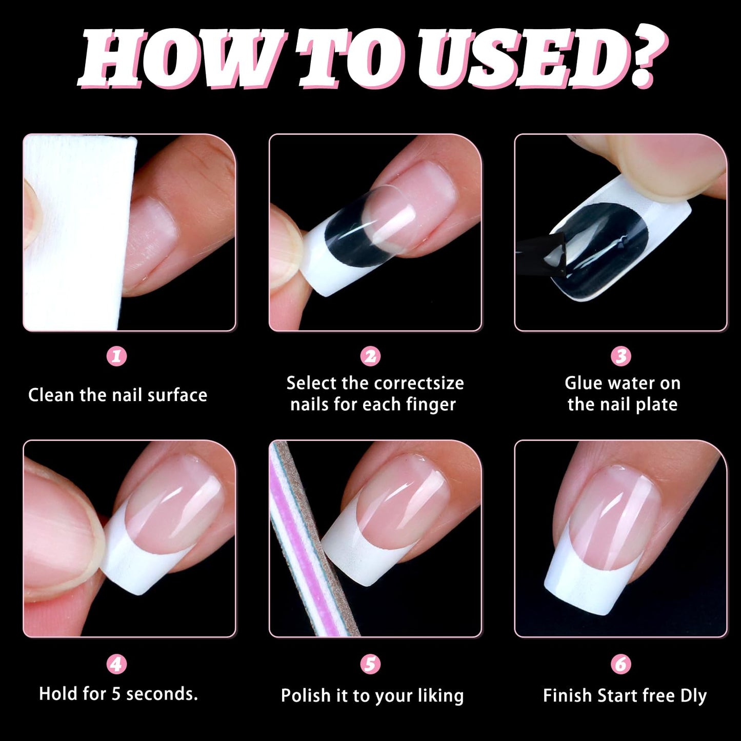 Bellelfin White French Tip Press on nails Long Coffin Fake Nails, 120PCS Coffin Nail Tips Long French Tip Nails, Clear Acrylic Press on Nail Full Cover False Nail