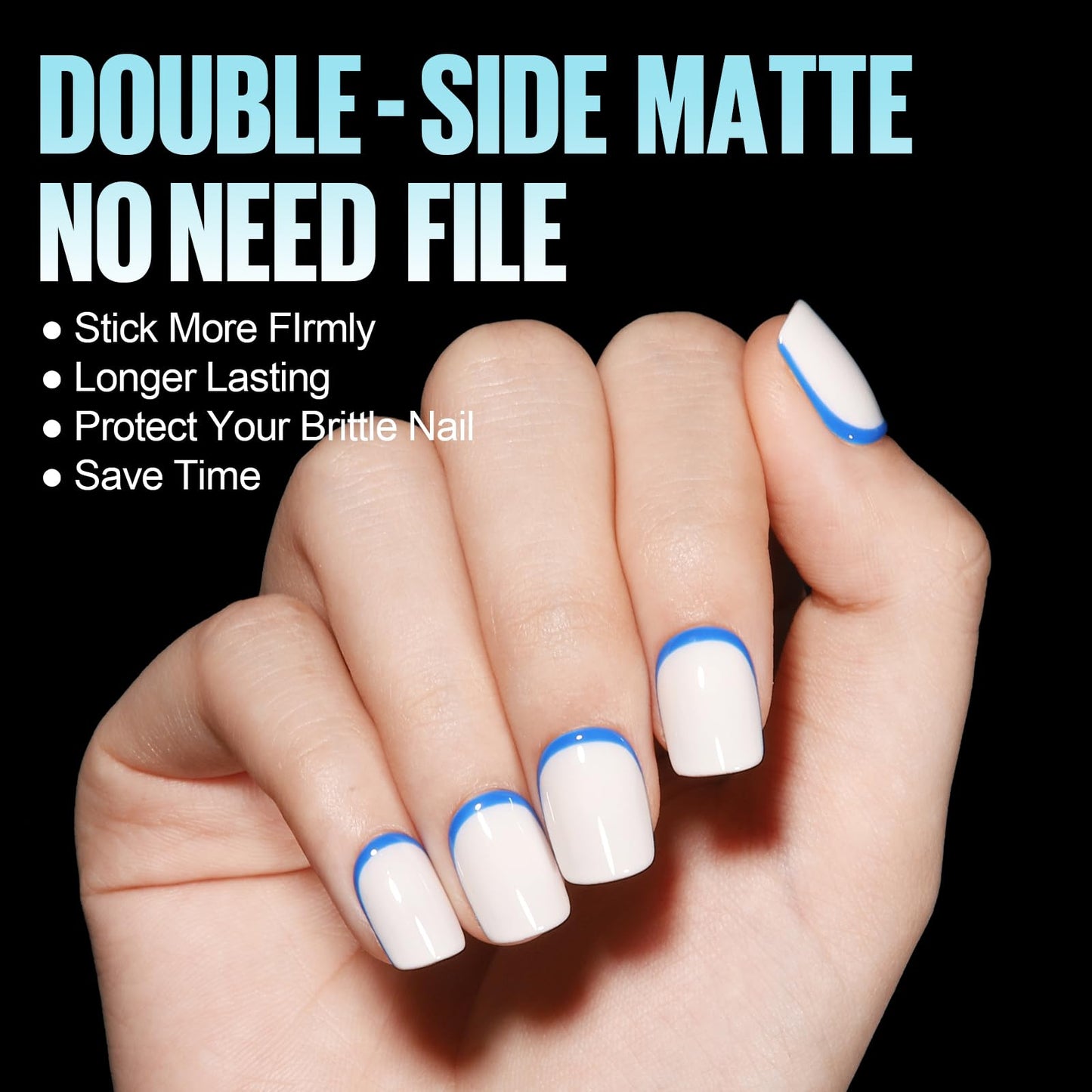 TOMICCA Extra Short Nail Tips Square, 15 Sizes Pre-shaped Soft Full Matte Square Nails, 360Pcs Acrylic Full Cover Gel Tips Press on Nails for Nail Extension Manicure