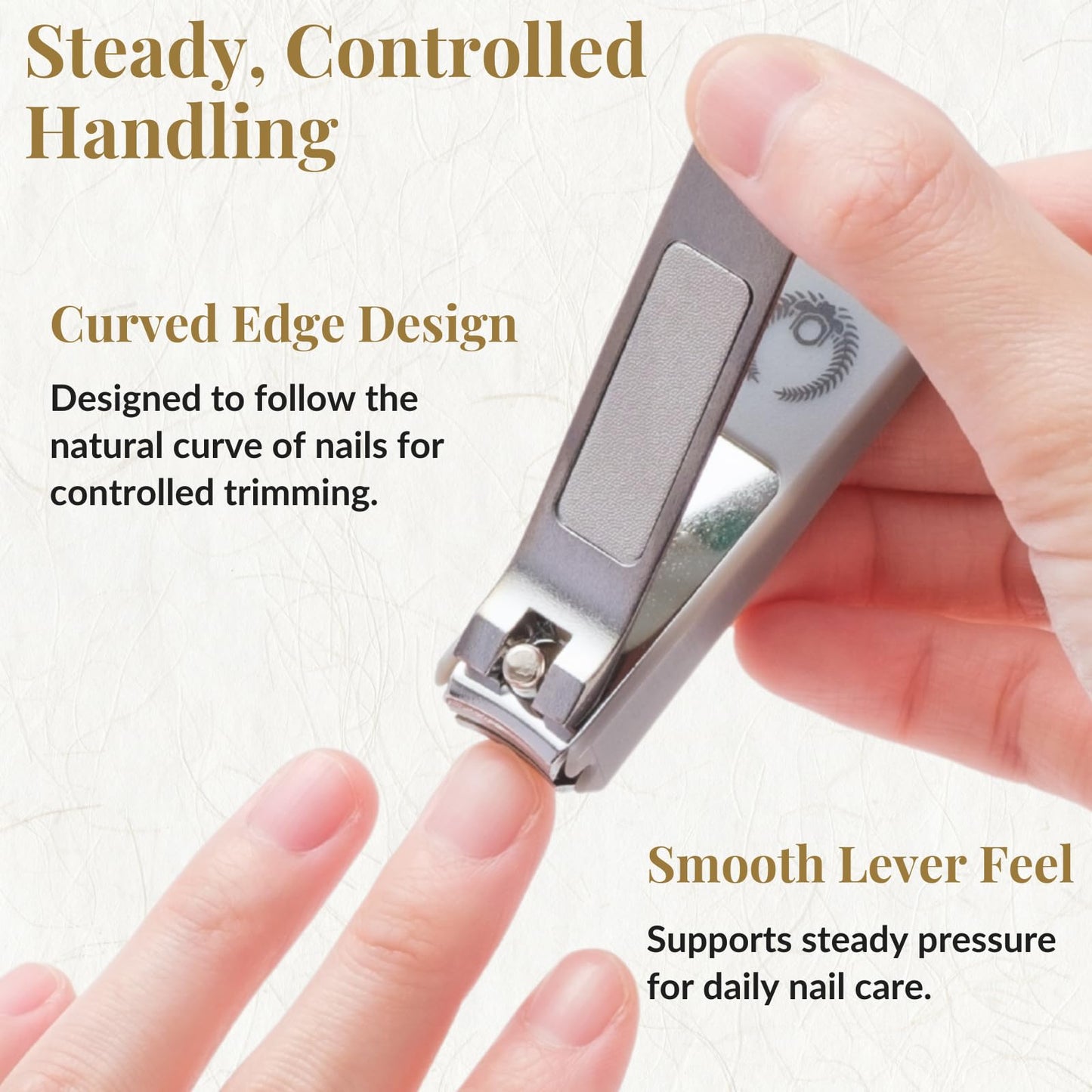 Wablade Japanese Nail Clippers, 2.8 Inch, Made in Seki Japan, Curved Carbon Steel Blade, Built-in Catcher & Nail File, Clean Controlled Trimming for Fingernails & Toenails (Oda Nobunaga)