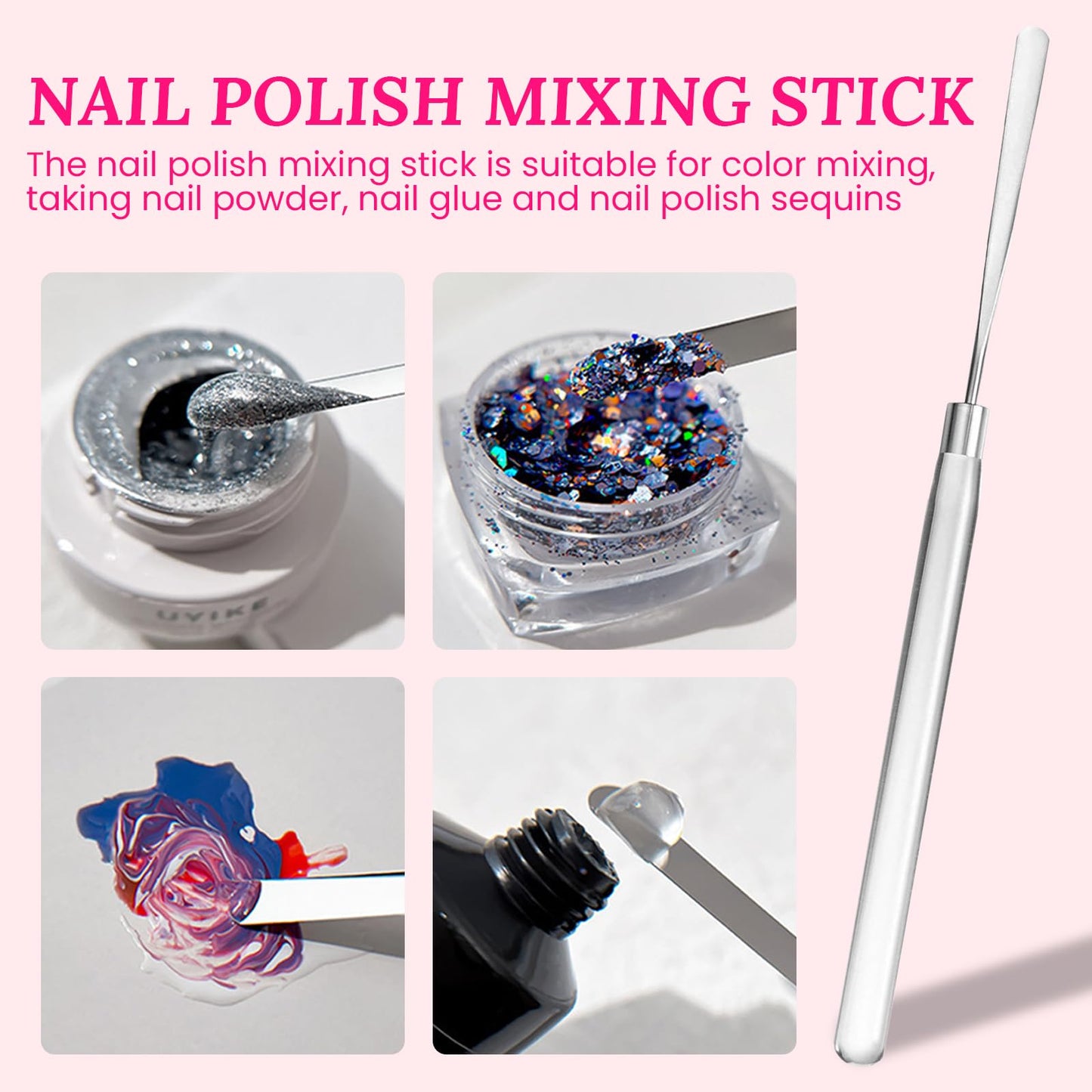ESUOHYM Nail Stand For Press On With Nail Art Brushes Nail Holder For Painting Practice Display Presson Nails Nail Art tools Set with Nail Dotting 3D Sculpting tools, Practice Kit Tech