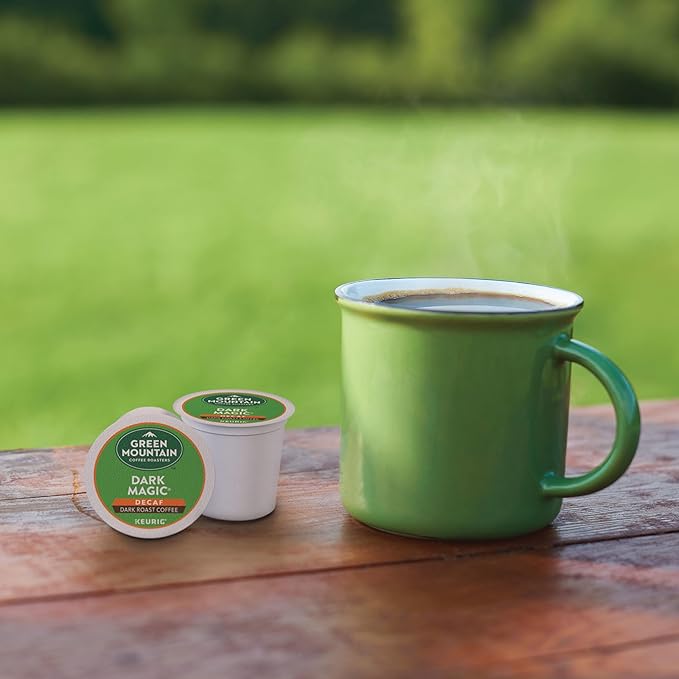 Green Mountain Coffee, Dark Magic Decaf, Single-Serve Keurig K-Cup Pods, Dark Roast, 48 Count (2 Boxes of 24 Pods)