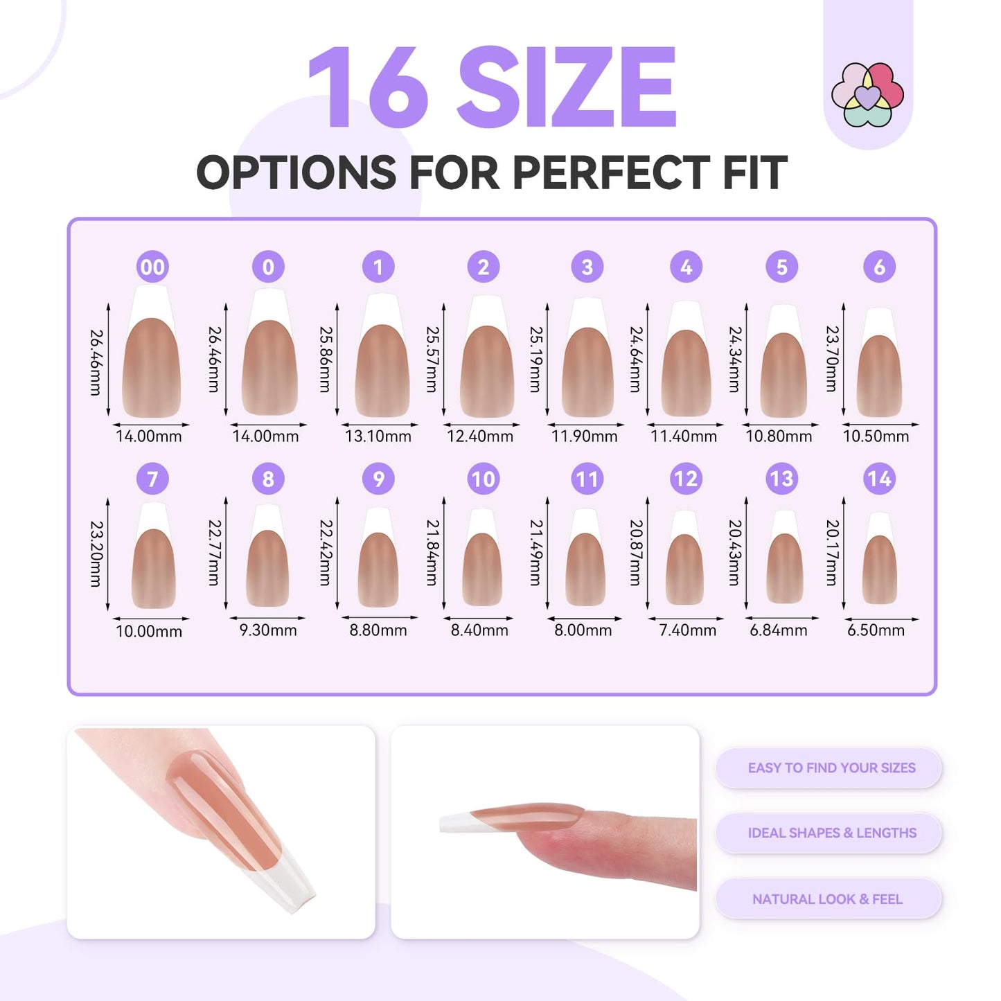 SAVILAND French Tip Press On Nails 160 Pcs: 4X Press On French Tip Nails Pre-Shaped Long Coffin Full Cover Gel Nail Tips Soft Matte Gel Nail Tips for DIY Nail Extensions Nail Art Gifts