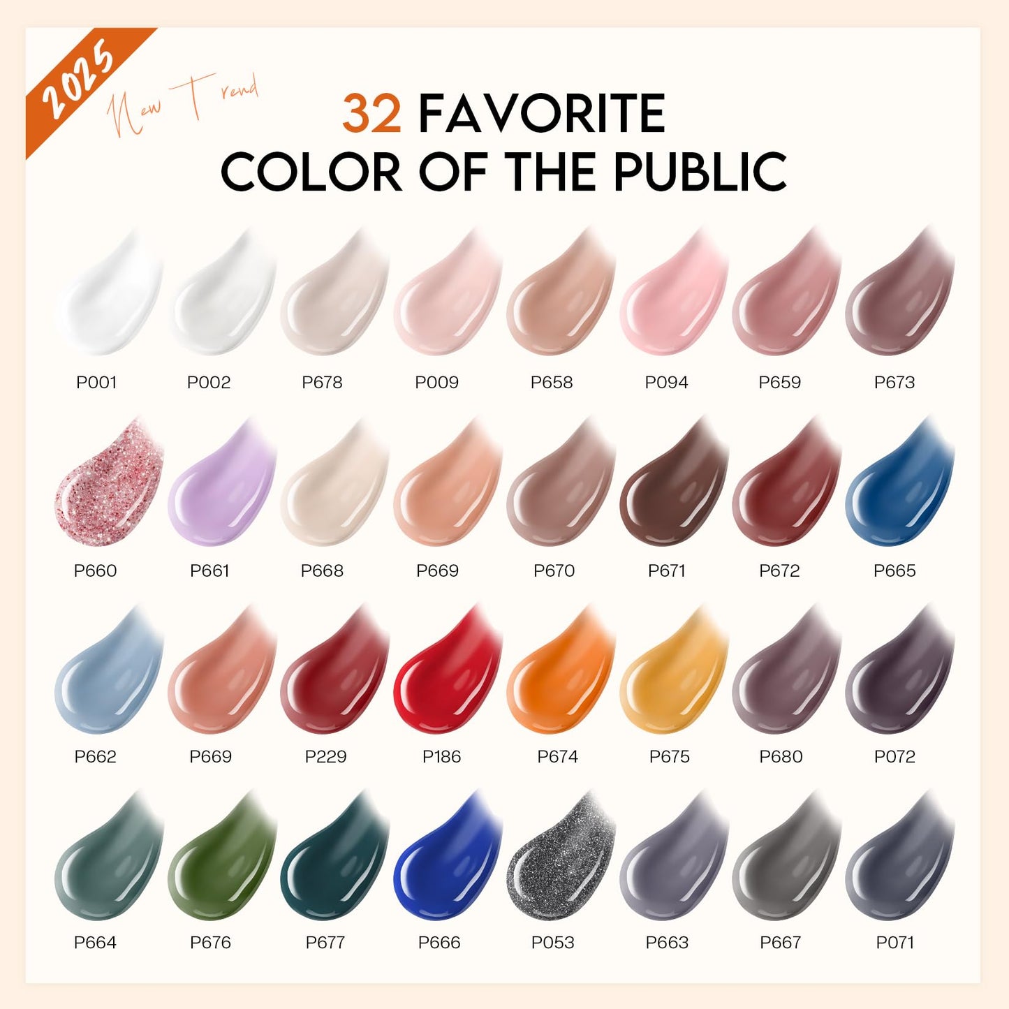 Morovan Poly Nail Gel Kit: 32 Colors Classics Tones Complete Extension Gel Nail Kit with UV Lamp Slip Solution Builder Manicure Tools for Starter DIY Salon Use 2025 Fall