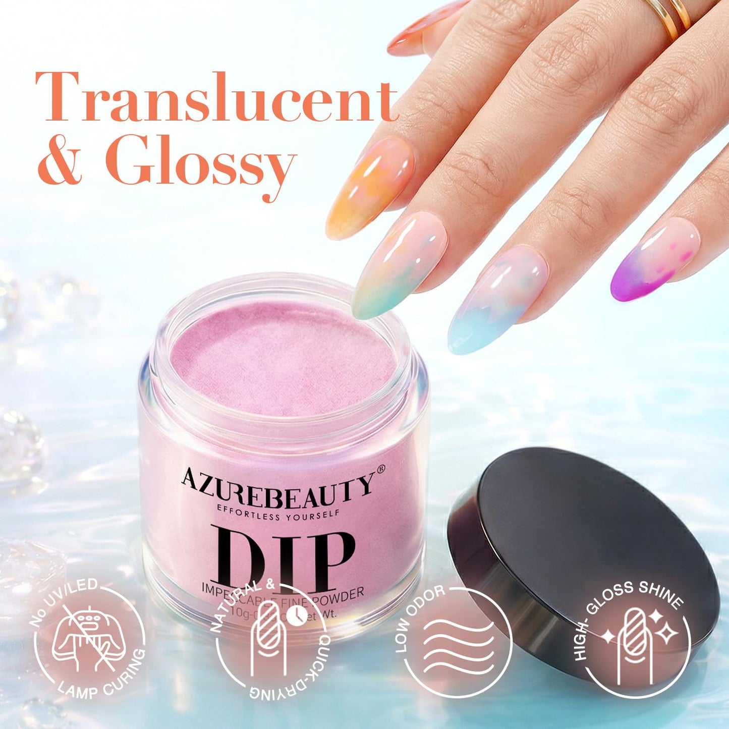 AZUREBEAUTY Dip Powder Nail Kit 32 Colors, Brown Nude Red Glitter Nail Dipping Powder Starter Set System Essential Liquid & Dip Recycling Tray Set for French Nail Art Manicure Salon DIY Home