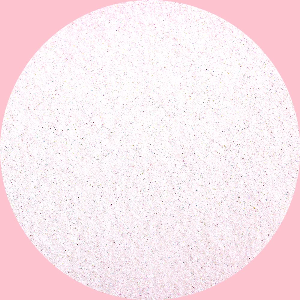 150g Extra Fine Iridescent Glitter, Craft Glitter Powder, Rainbow Polyester Glitter for Resin, Cosmetic Glitter for Body Face Eye Makeup, Nail Arts, Glitters for Tumblers Painting Arts (Snow White)