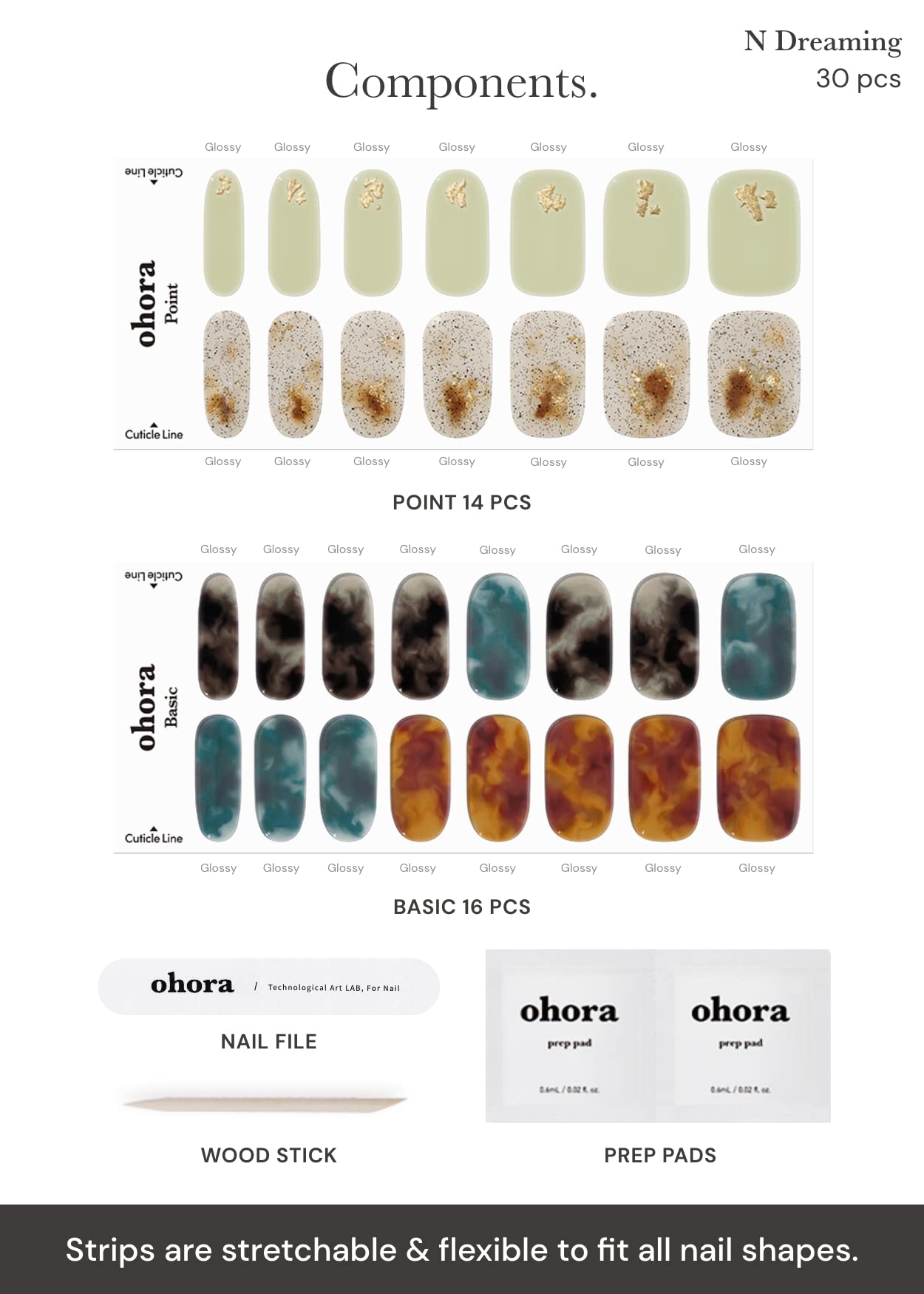 ohora Semi Cured Gel Nail Set of 2 (N Dreaming & N Moonlight) - Professional Salon-Quality Nail Care - Easy to Use, Comfortable Curing, and Easy to Remove