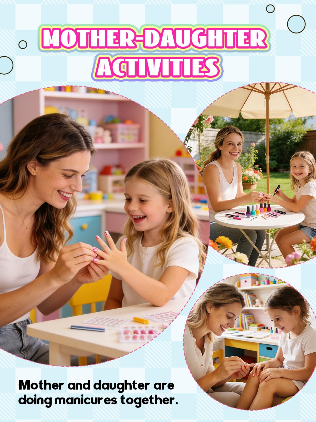 72 Pieces Press on Nails Grils, EBANKU Kids Fake Nails with Glue Kit Full Cover Short Acrylic Nails Art Decoration for Girls 8-12