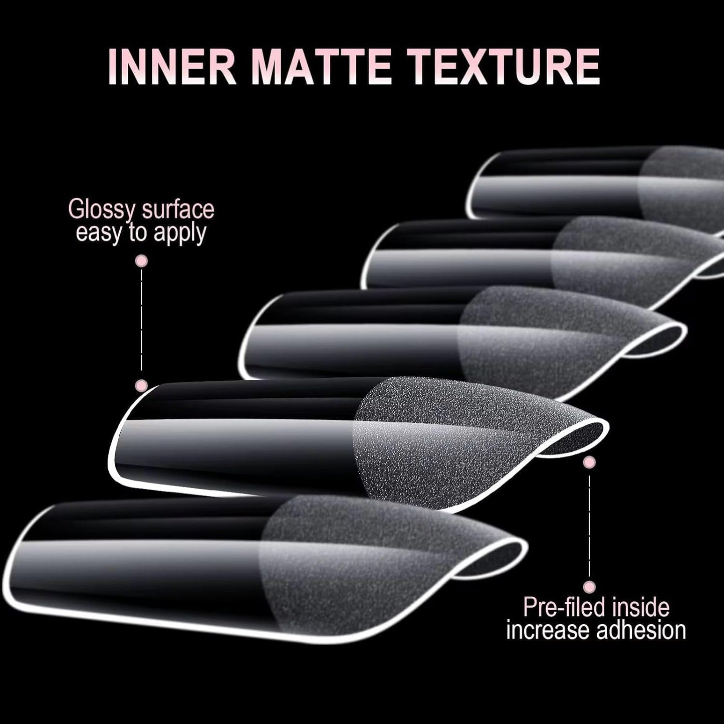 600PCS Extra Long Full Cover Soft Gel Nail Tips – 12 Sizes Clear Fake Nails with Numbers – Professional Refill Box for Nail Extension, DIY Nail Art, Salon and Home Manicure (Stiletto, Clear)